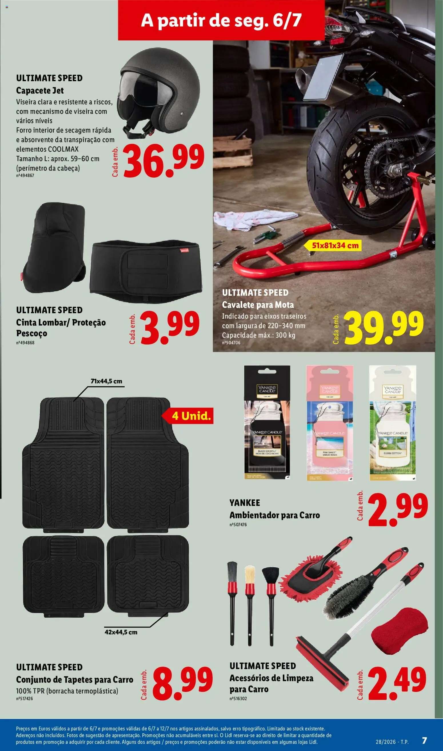 Lidl Novidades │ válido de 06/07/2026 | Página: 7 | Produtos: Capacete, Cavalete