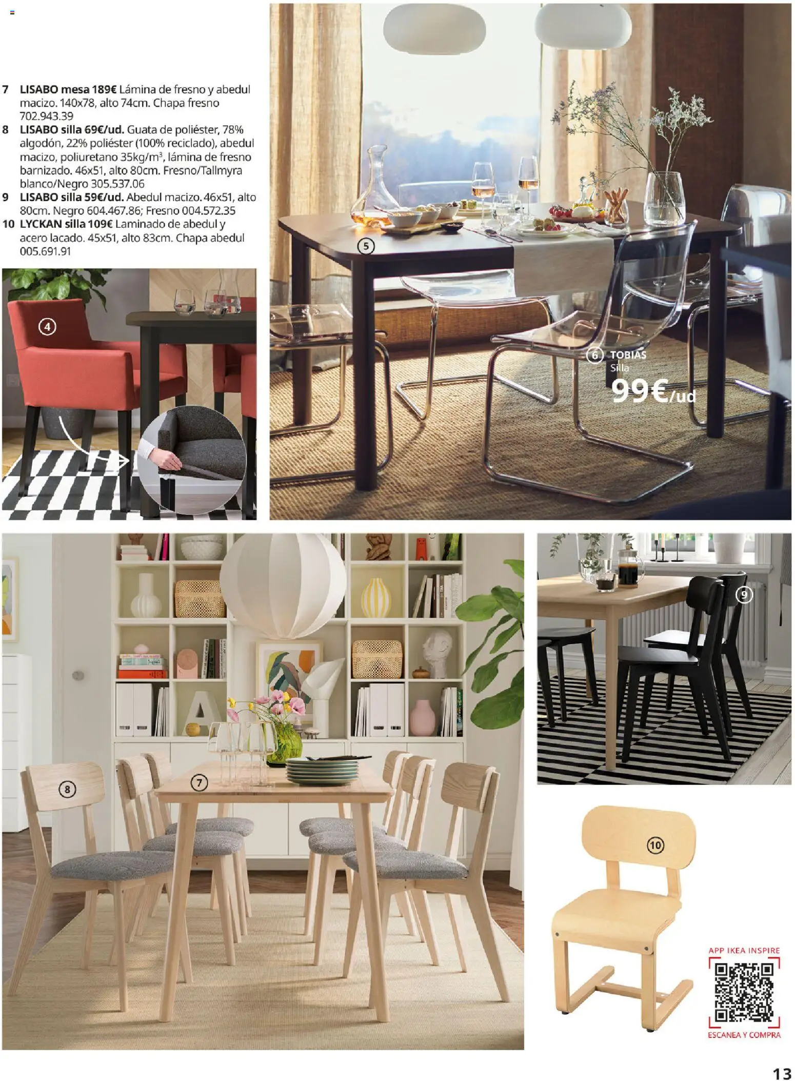 IKEA - Comedores │ válido desde el 01/09/2026 | Página: 13 | Productos: Mesa, Silla