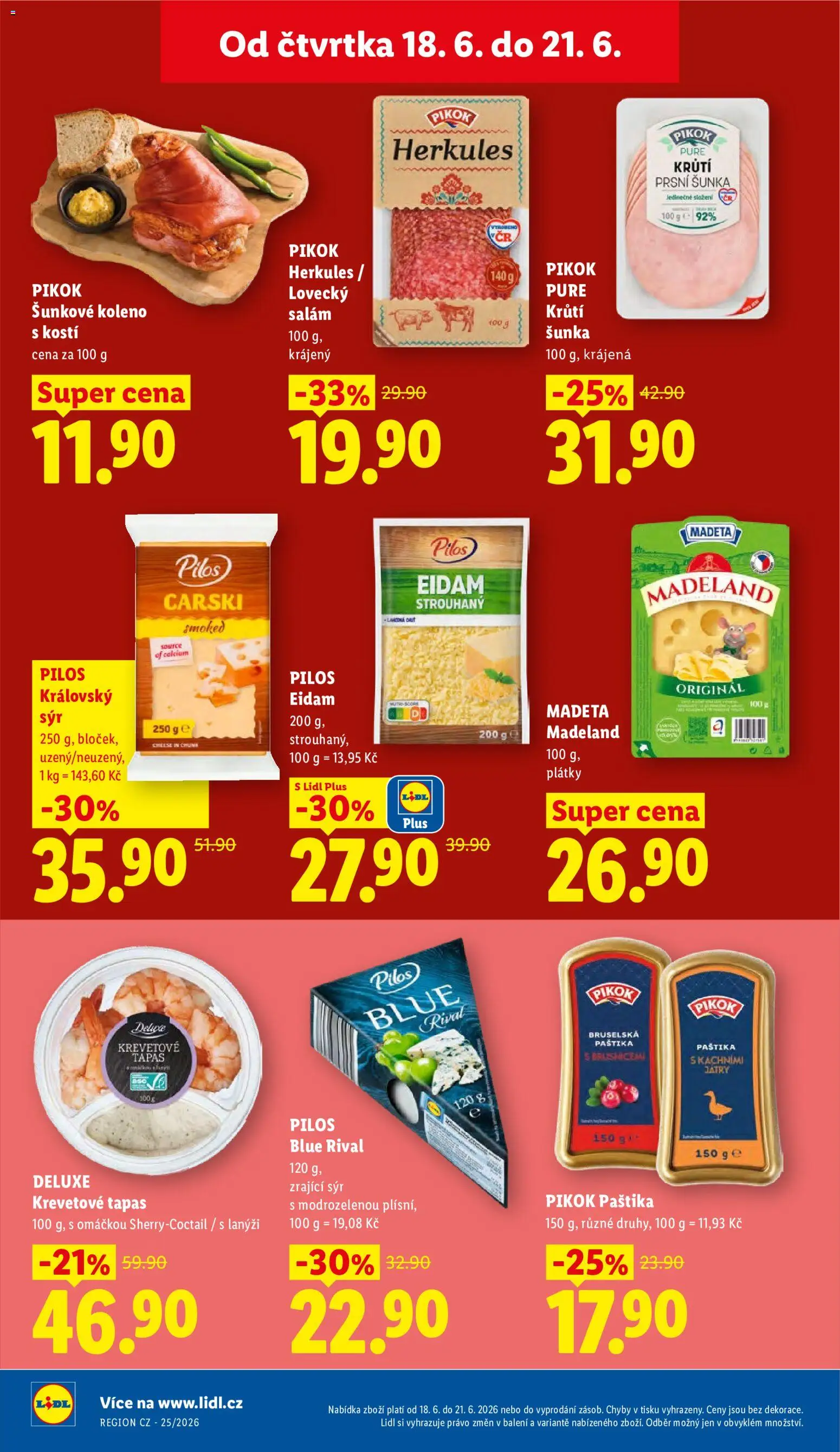 Lidl leták od 18.06.2026 | Strana: 14 | Produkty: Eidam, Madeland Madeta, Paštika, Pikok