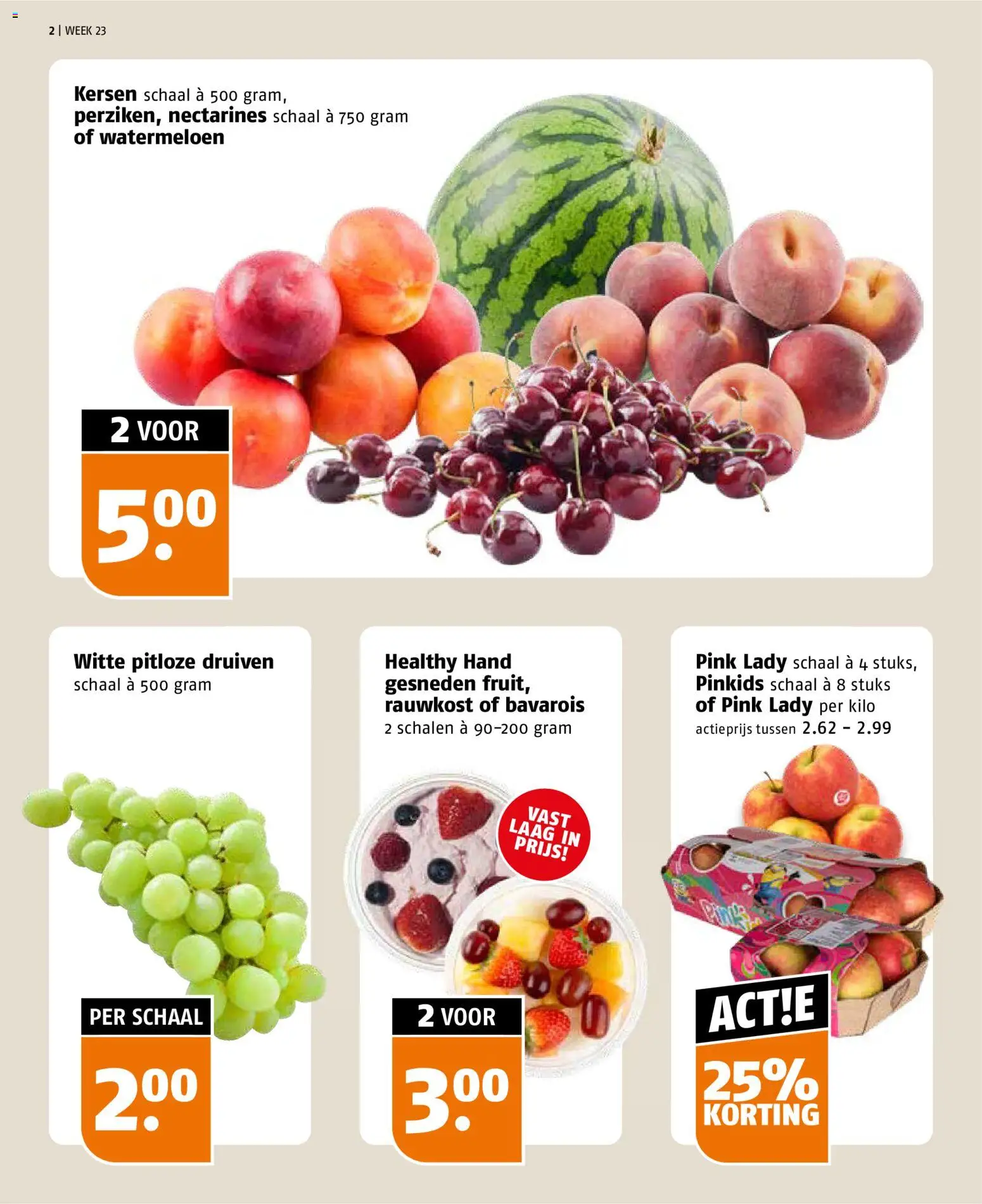{H1} | Pagina: 2 | Producten: Nectarines, Kersen, Schaal, Watermeloen