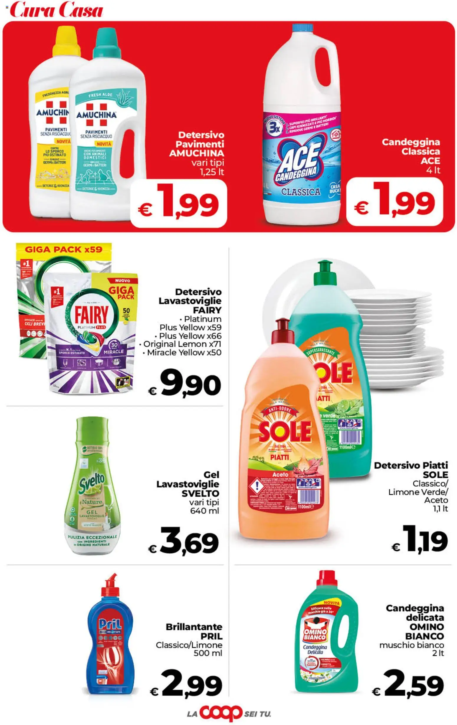 Volantino COOP del 02/10/2026 | Pagina: 32 | Prodotti: Piatti, Limone, Lavastoviglie, Aceto