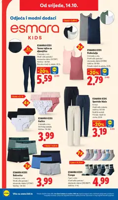 ESMARA KIDS Termo tajice za djevojčice, 2 komada u setu, Visoki udio pamuka i elastansko vlakno (LYCRA®), Veličine: 134-164 - Pregled kataloga iz trgovine Lidl, vrijedi od 12.10.2026 | Stranica: 46