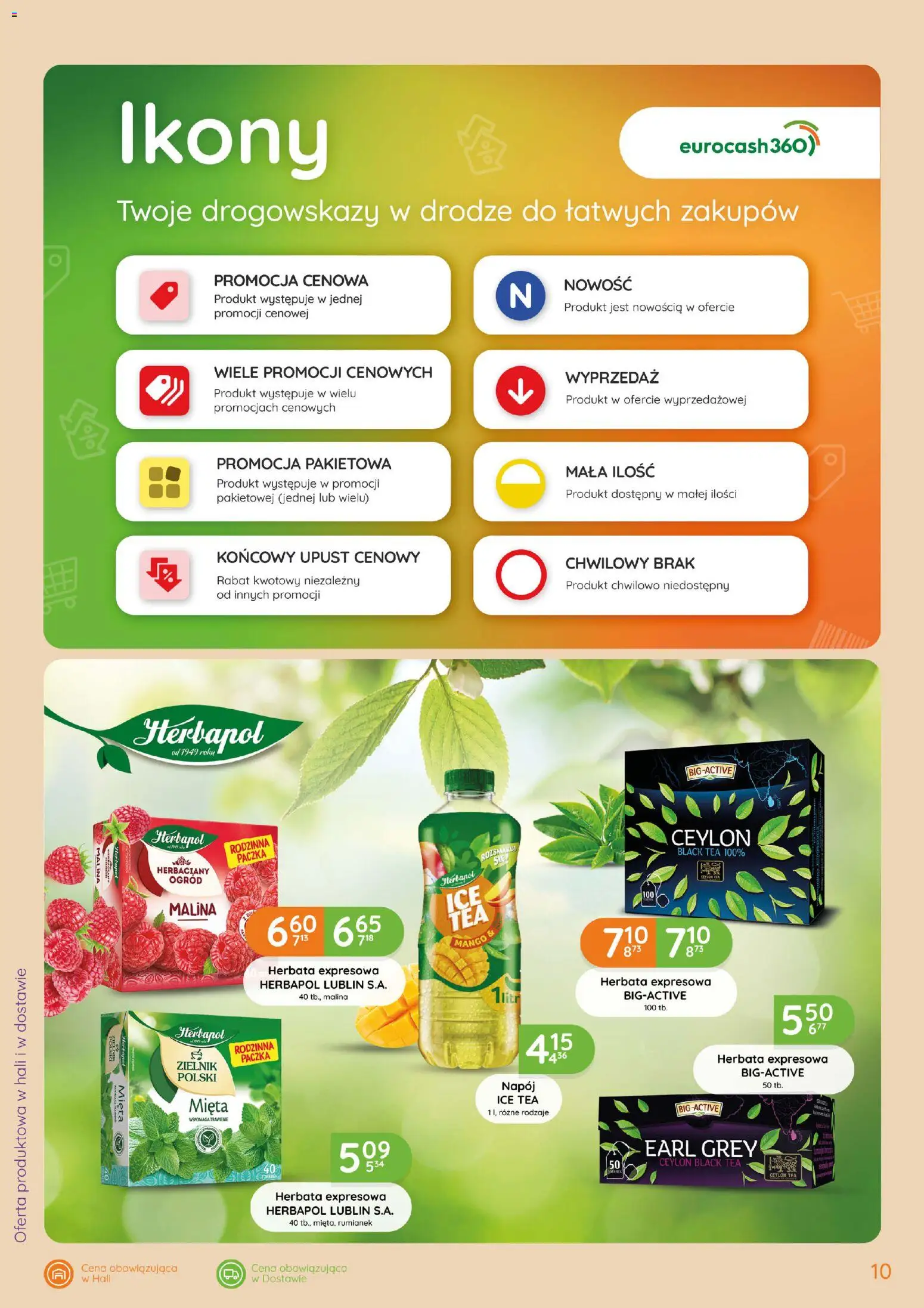 Eurocash gazetka - Witaj Uniwersytecie od 17.09.2026 | Strona: 10 | Produkty: Mango, Ice Tea, Earl Grey, Mięta