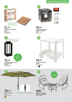 Pré-visualização Agriloja folheto válido de 30/04/2026 | Página: 7 | Produtos: Chapéu, Candeeiro, Cadeiras, Mesa