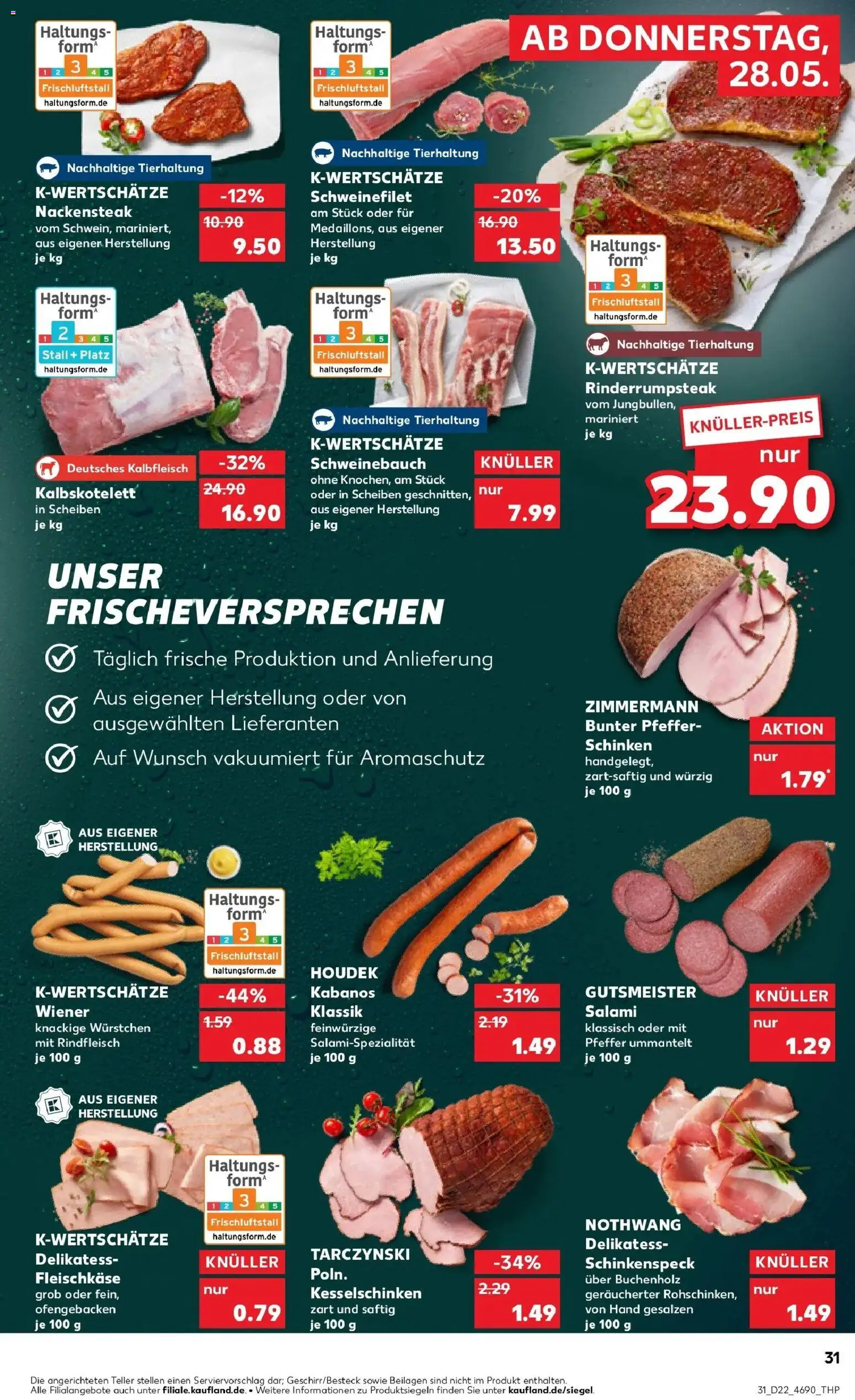 Kaufland Prospekt Vilshofen An Der Donau – gültig ab 26.05.2026 | Seite: 36 | Produkte: Schweinefilet, Pfeffer, Schinken, Rindfleisch