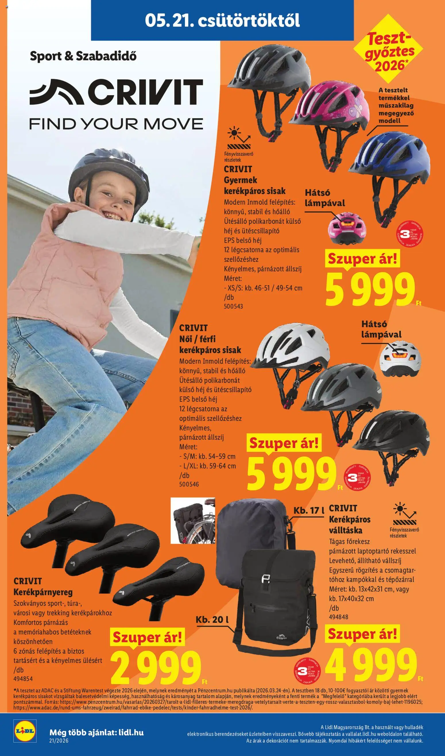 Lidl akciós ujság - amely érvényes a következő dátumtól: 21.05.2026 | Oldal: 42 | Termékek: Válltáska