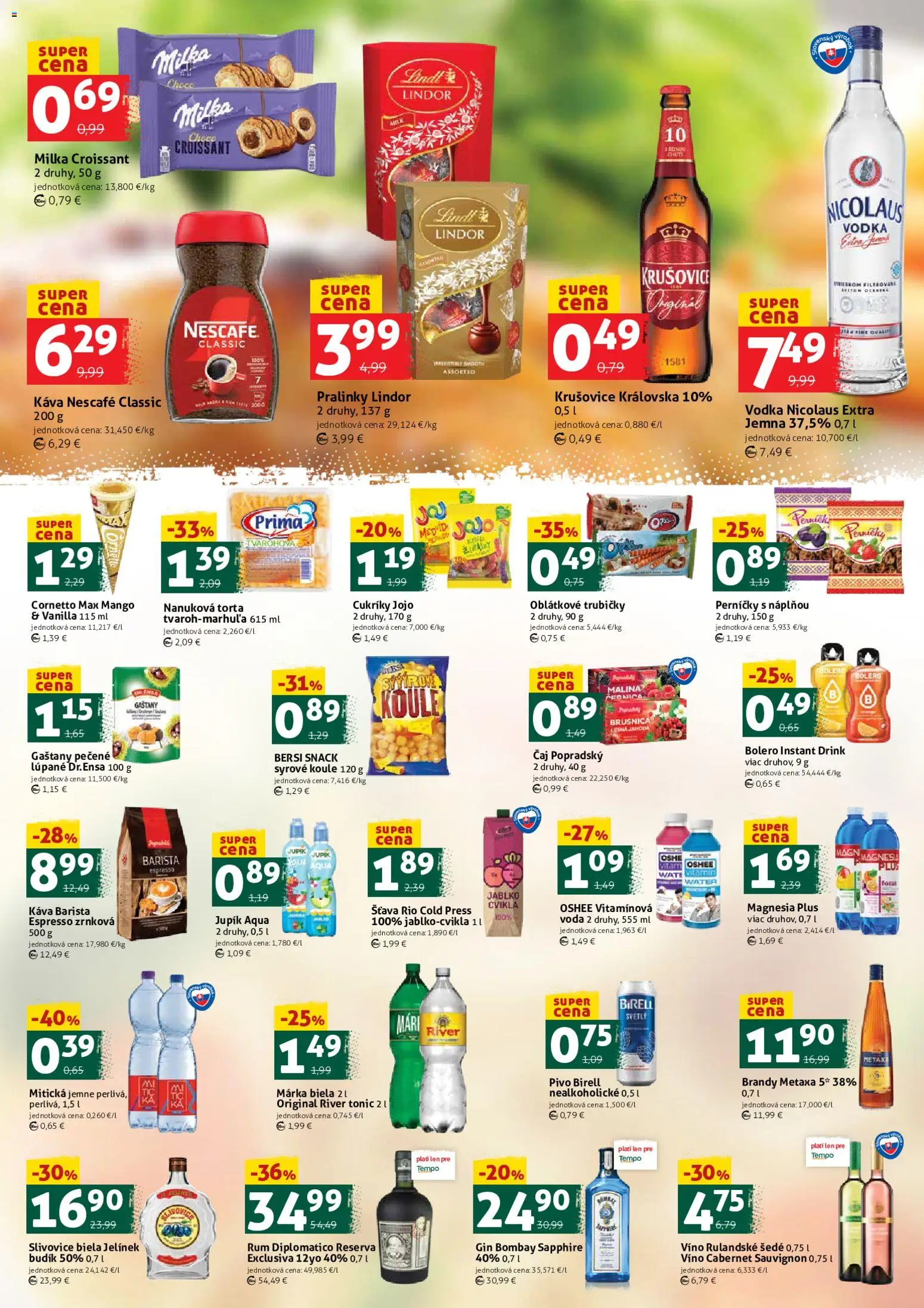 Nové COOP Jednota akcie – leták je platný od 12.06.2026 | Strana: 3 | Produkty: Gaštany, Magnesia, Vodka, Mitická