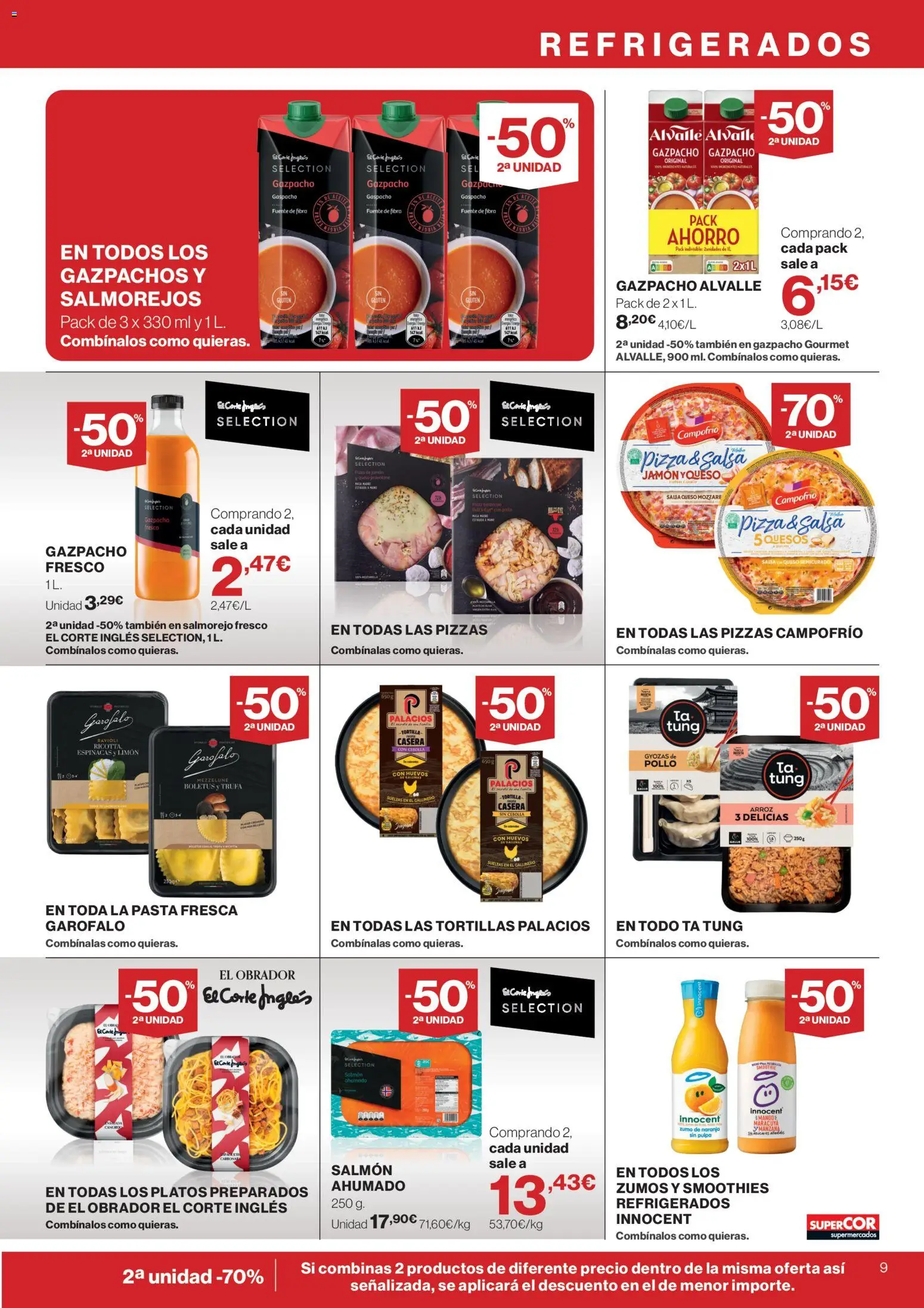 Supercor Canarias │ válido desde el 10/09/2026 | Página: 9 | Productos: Jamón, Espinacas, Cebolla, Gazpacho