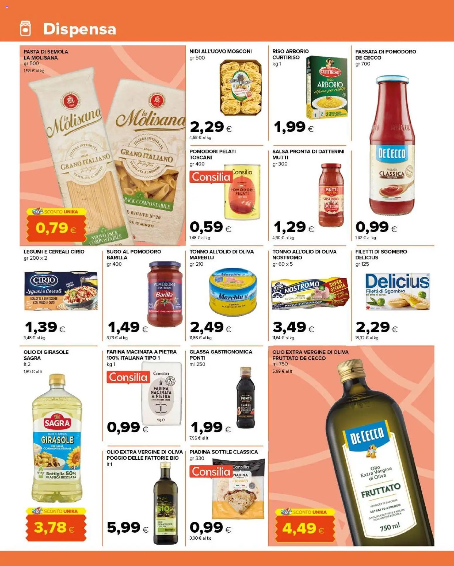 Volantino Tigre del 14/10/2026 | Pagina: 8 | Prodotti: Riso, De Cecco, Farina, Pomodori