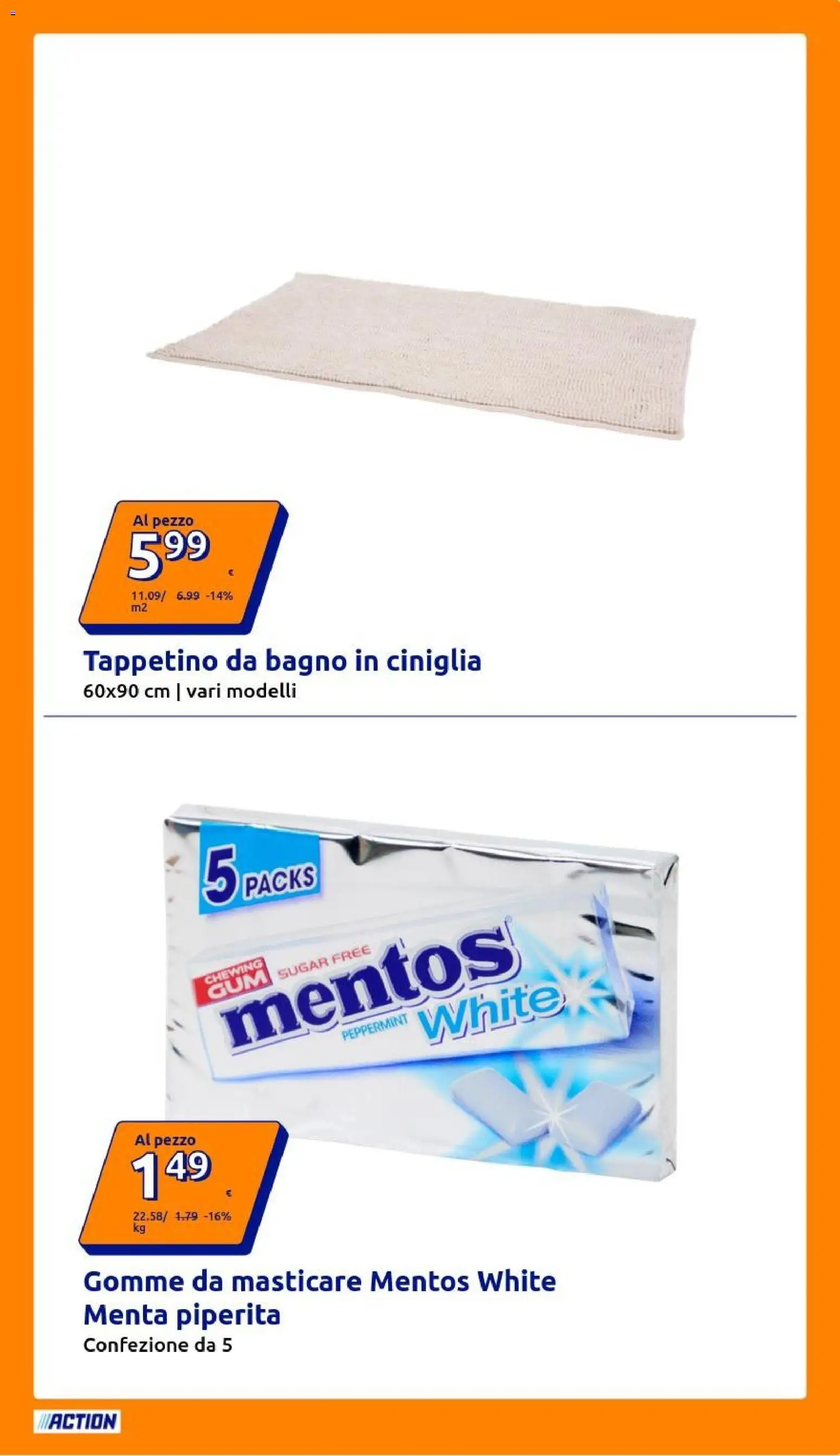 Volantino Action del 15/07/2026 | Pagina: 17 | Prodotti: Menta, Gomme da masticare, Bagno