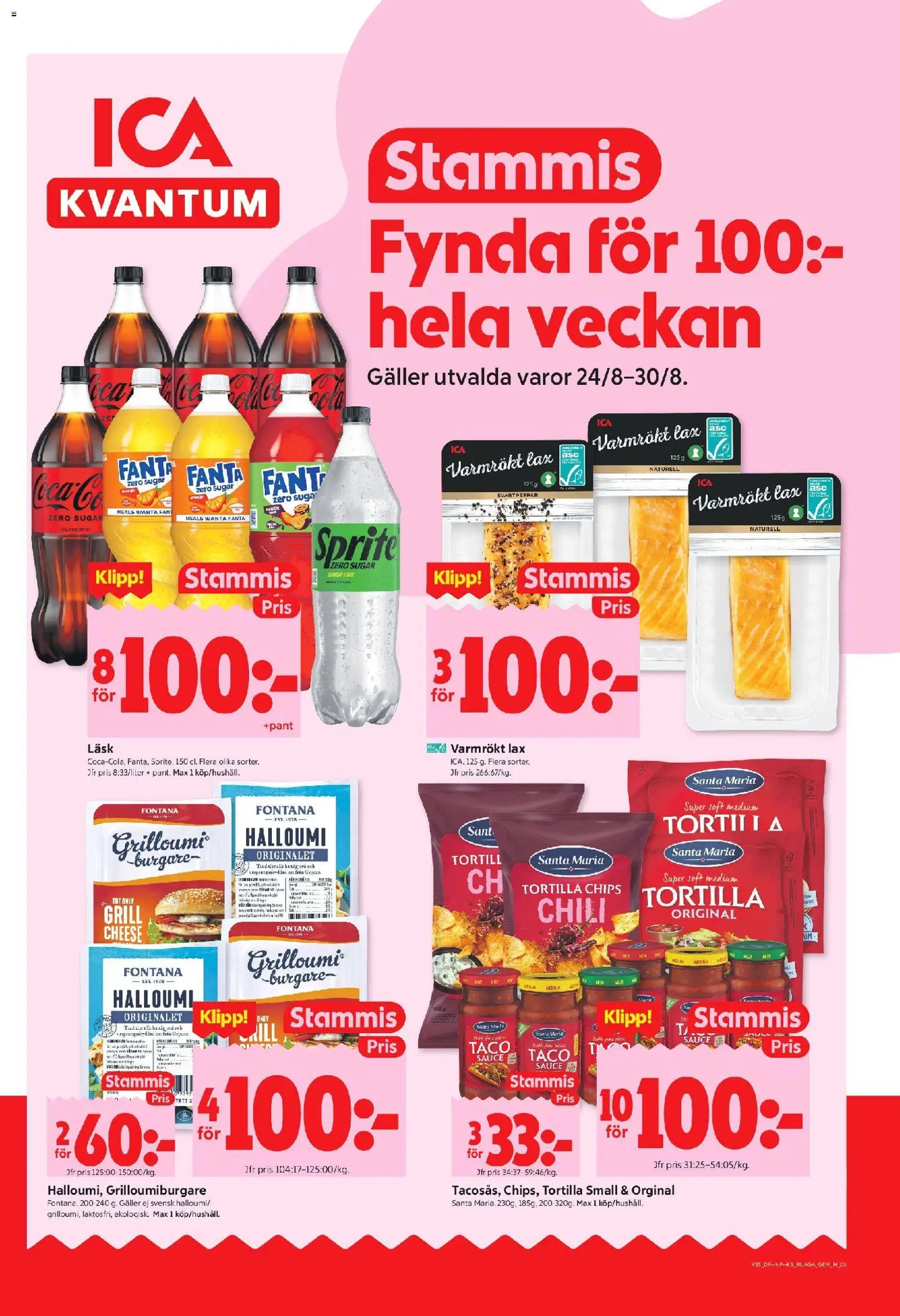 ICA Kvantum reklamblad aktuell från 24/08/2026 | Sida: 9 | Produkter: Tortilla, Galler, Chips, Chili