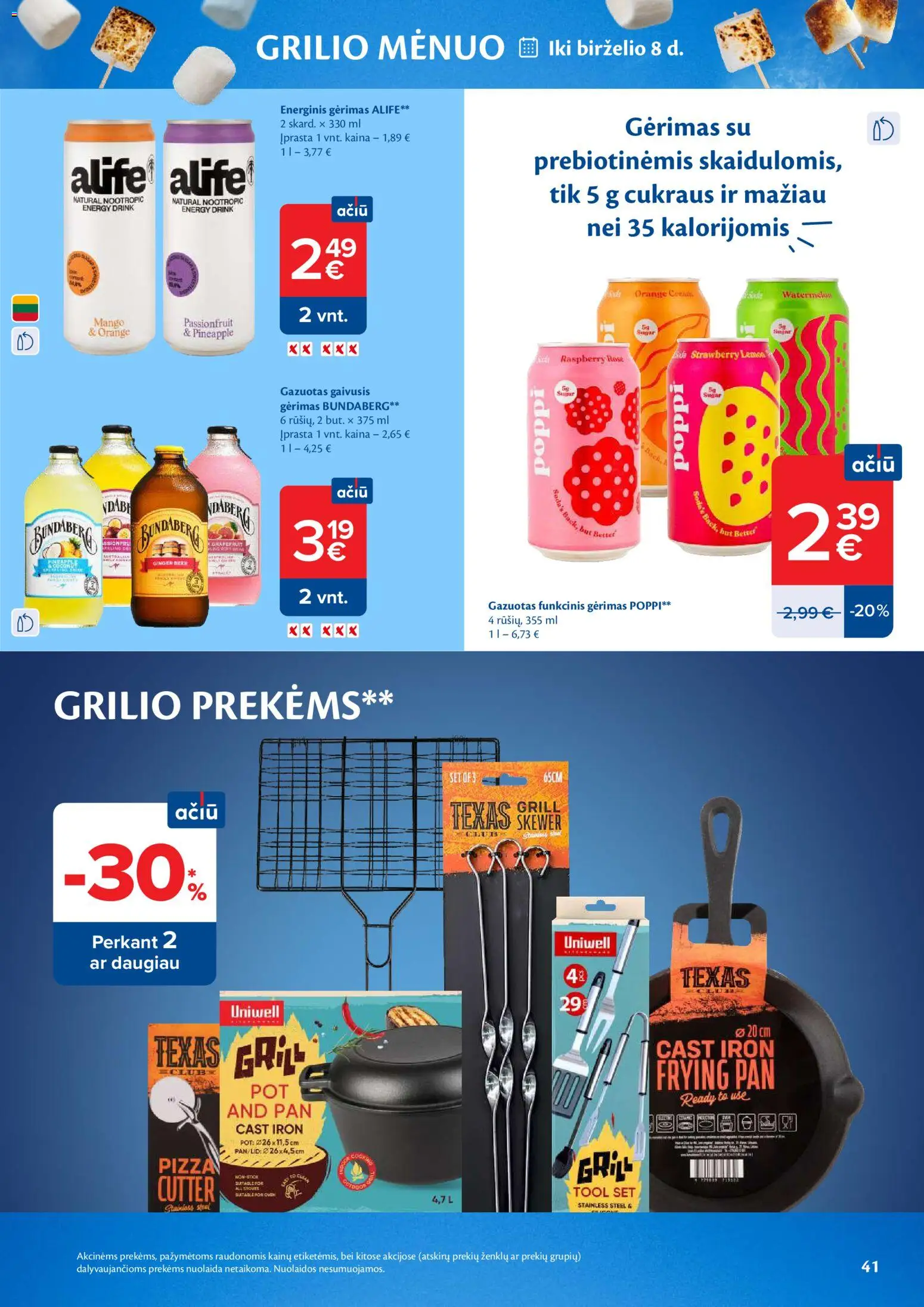 MAXIMA akcijos nuo 02.06.2026 | Puslapis: 41 | Prekių: Gaivusis gėrimas, Energinis gėrimas