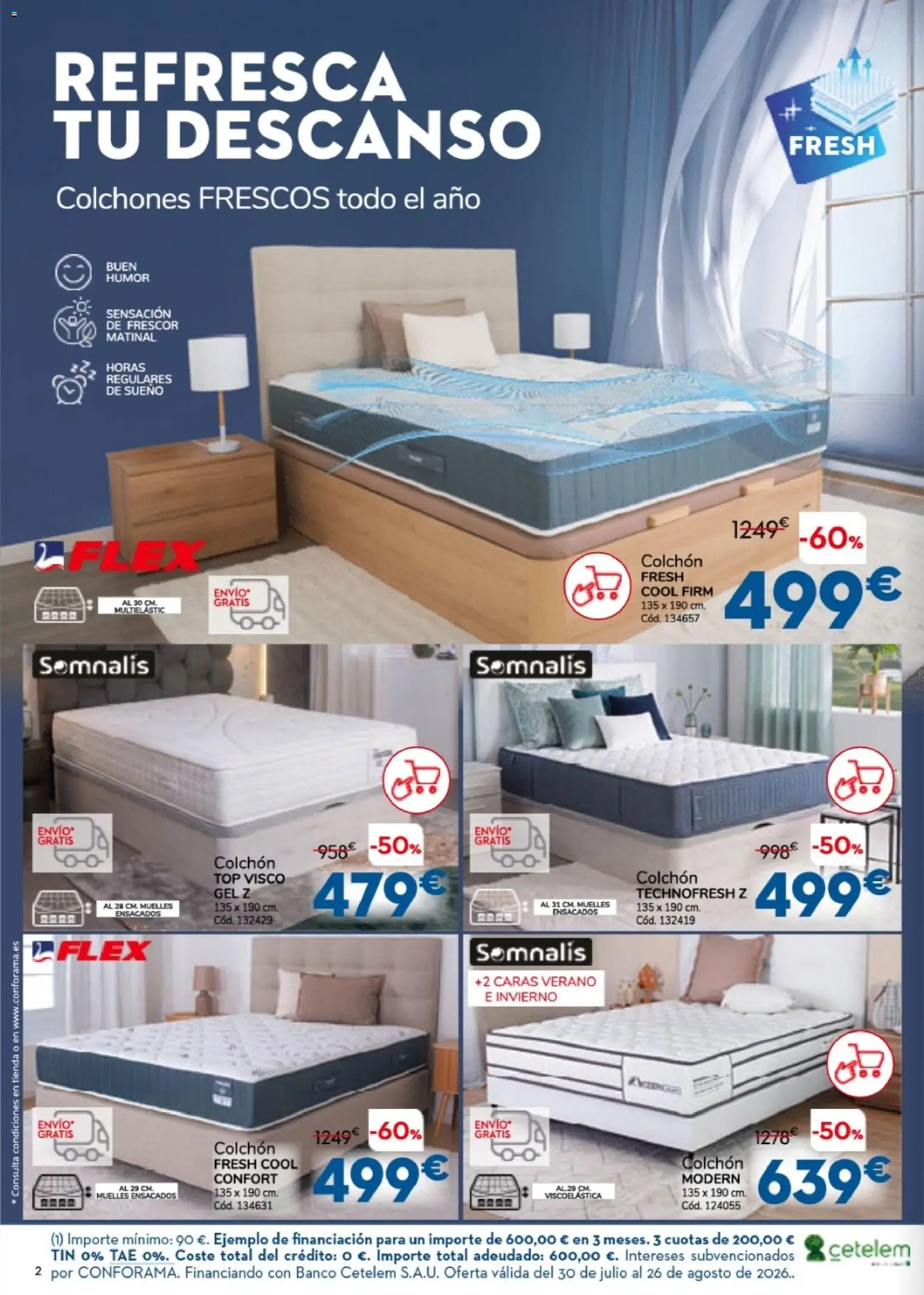 Conforama folleto │ válido desde el 30/07/2026 | Página: 2 | Productos: Colchon