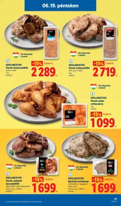 Lidl akciós újság - amely érvényes a következő dátumtól: 18.06.2026 | Oldal: 47 | Termékek: Sertéskaraj, Grill, Csirkecombfile, Kacsa