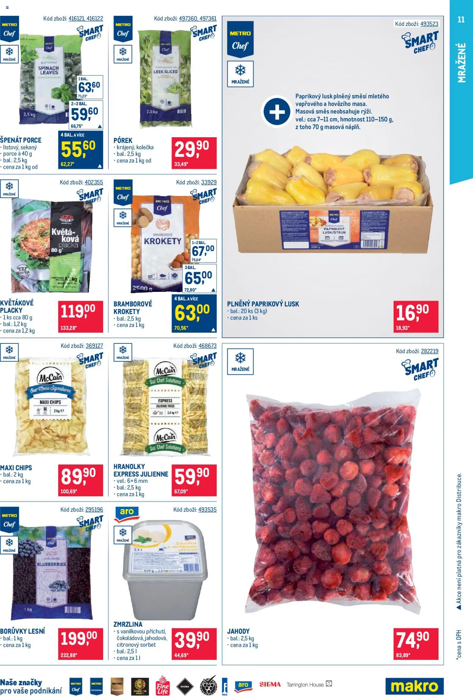 Makro leták - Gastronomie od 26.08.2026 | Strana: 11 | Produkty: Krokety, Jahody, Borůvky, Paprikový lusk