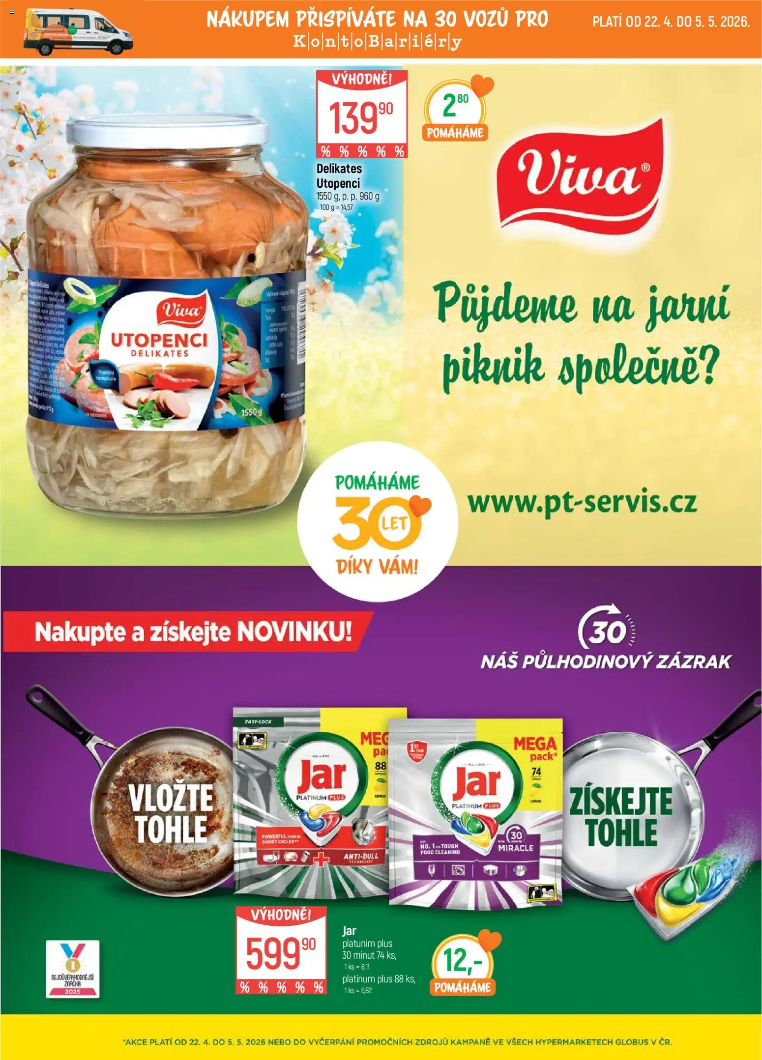 Globus leták - Trmice od 22.04.2026 | Strana: 4 | Produkty: Globus, Utopenci