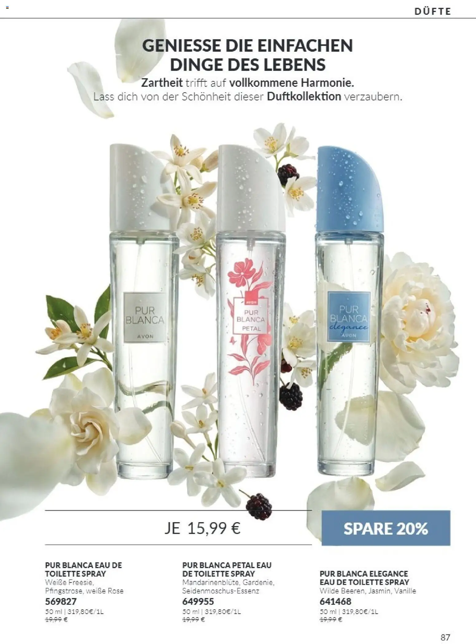 AVON Katalog Oktober 2026 – gültig ab 01.10.2026 | Seite: 87 | Produkte: Toilette, Eau de Toilette, Vanille