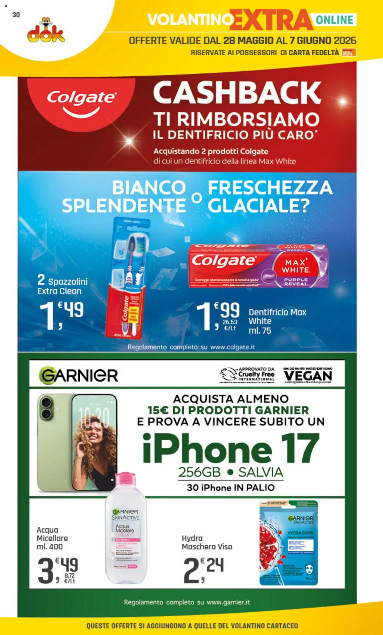 Volantino DOK del 28.05.2026 | Pagina: 31 | Prodotti: Maschera, Acqua micellare, Dentifricio, Maschera viso