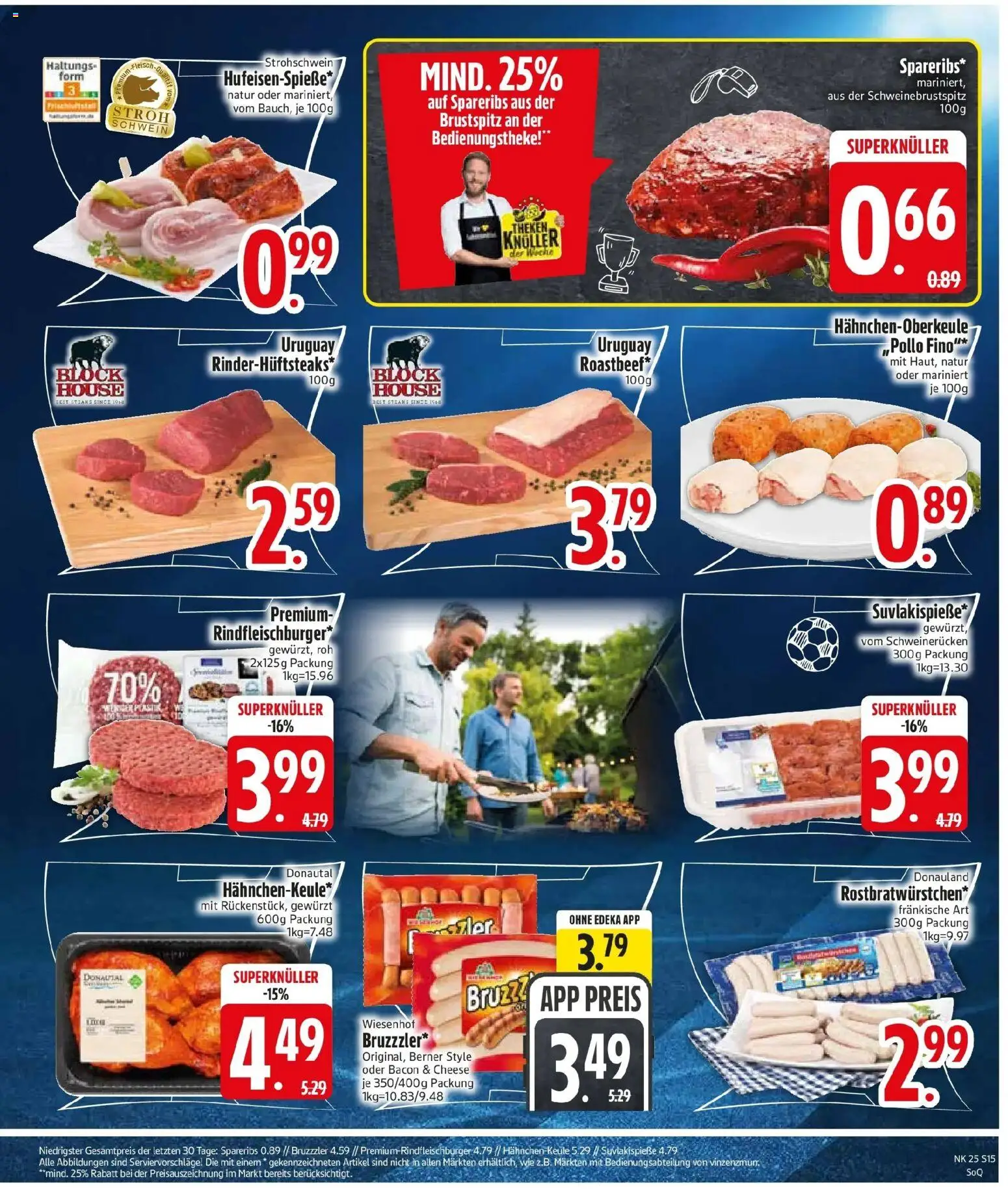 Edeka prospekt Reischach – gültig ab 14.06.2026 | Seite: 17 | Produkte: Bratwurst, Burger, Steak, Fleisch