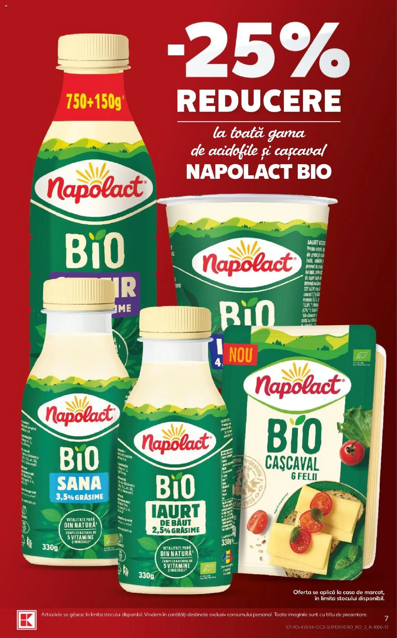 Noul catalog Kaufland – valabil de la 19.08.2026 | Pagină: 7 | Produse: Bio, Aplică, Cașcaval, Iaurt