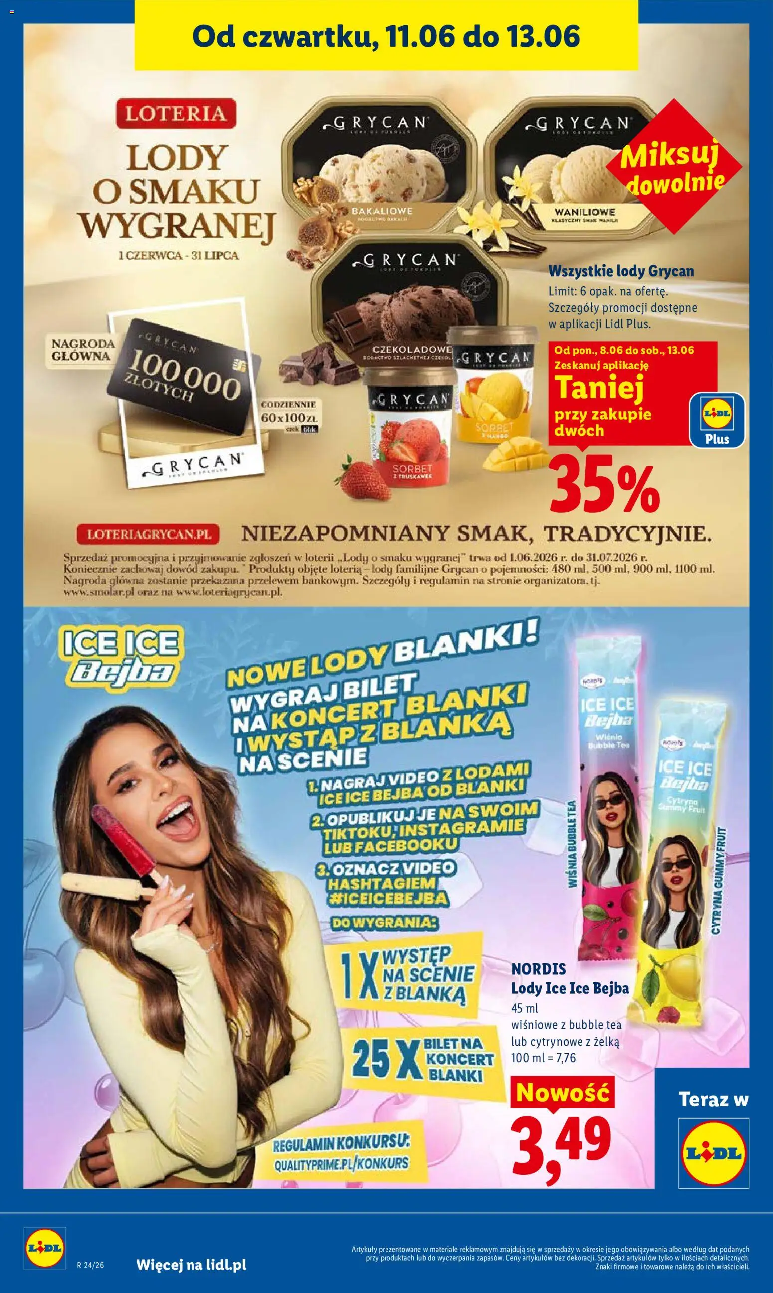 Lidl gazetka od 11.06.2026 | Strona: 64 | Produkty: Mango, Sorbet, Lody waniliowe, Lody