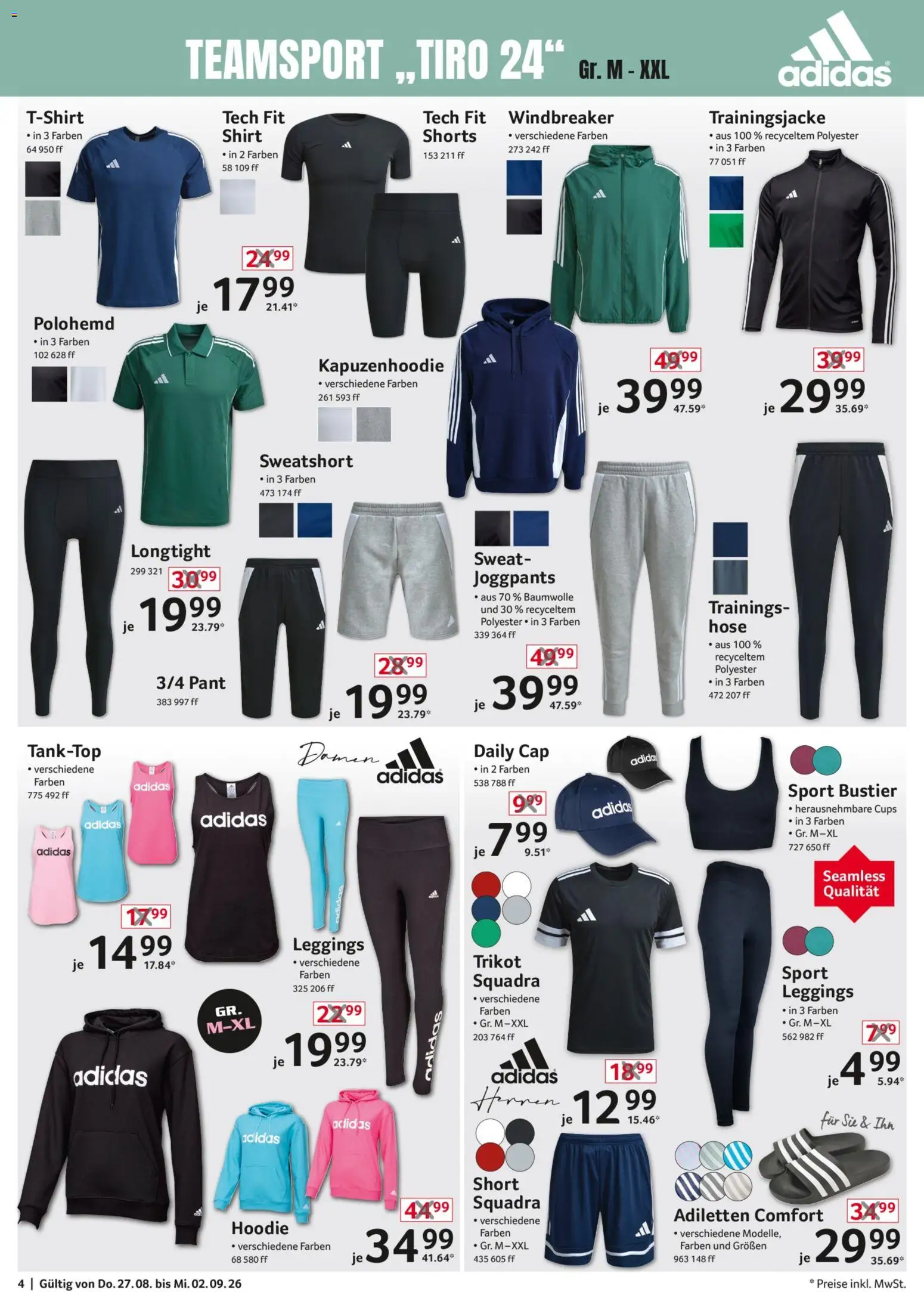 Selgros Non Food – gültig ab 27.08.2026 | Seite: 4 | Produkte: Shirt, Trainingsjacke, Hoodie, Hose