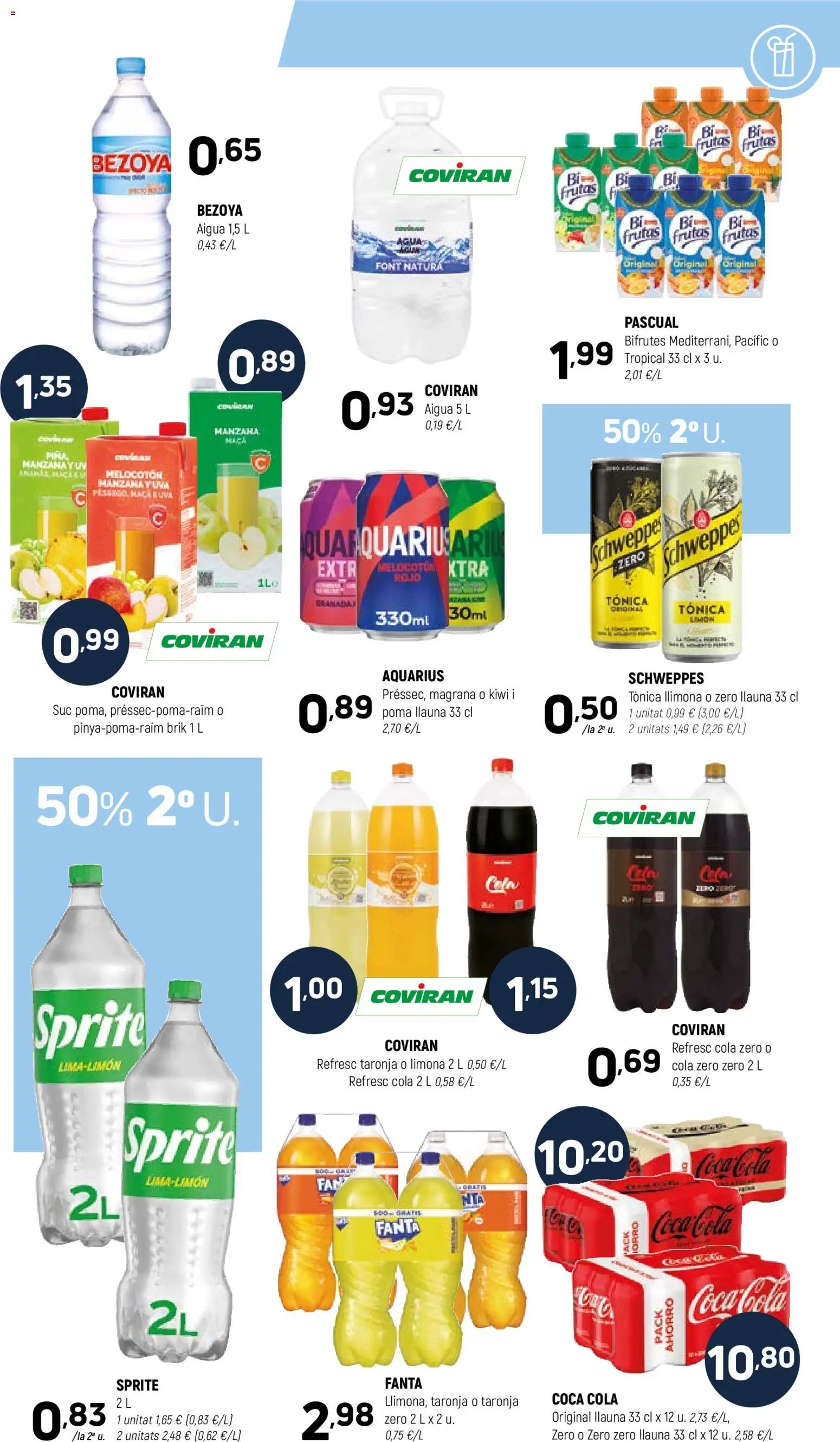Coviran Ofertas │ válido desde el 20/10/2026 | Página: 11 | Productos: Tónica, Kiwi, Manzana, Agua