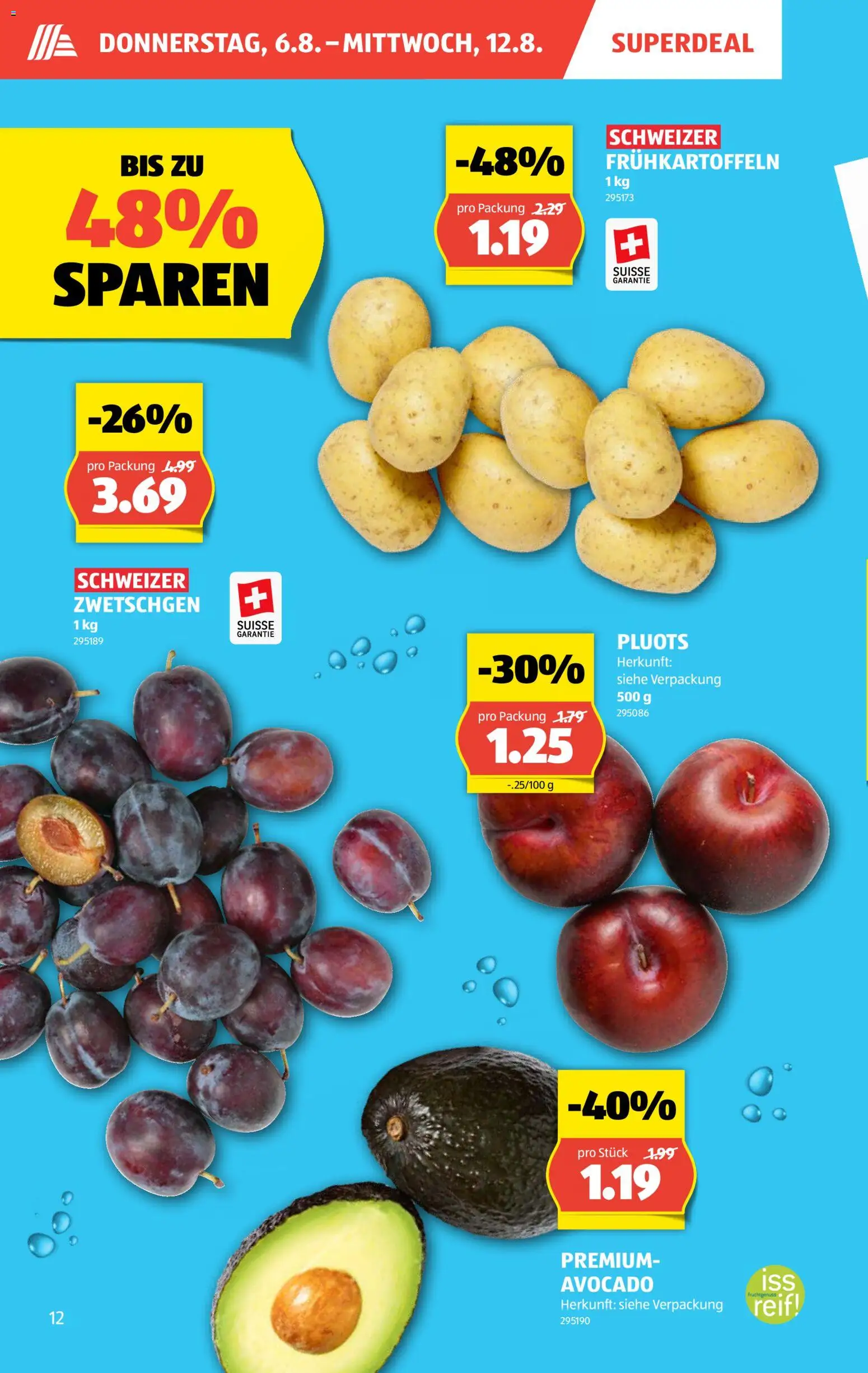 Aldi aktionen – gültig ab 06.08.2026 | Seite: 12 | Produkte: Zwetschgen, Avocado