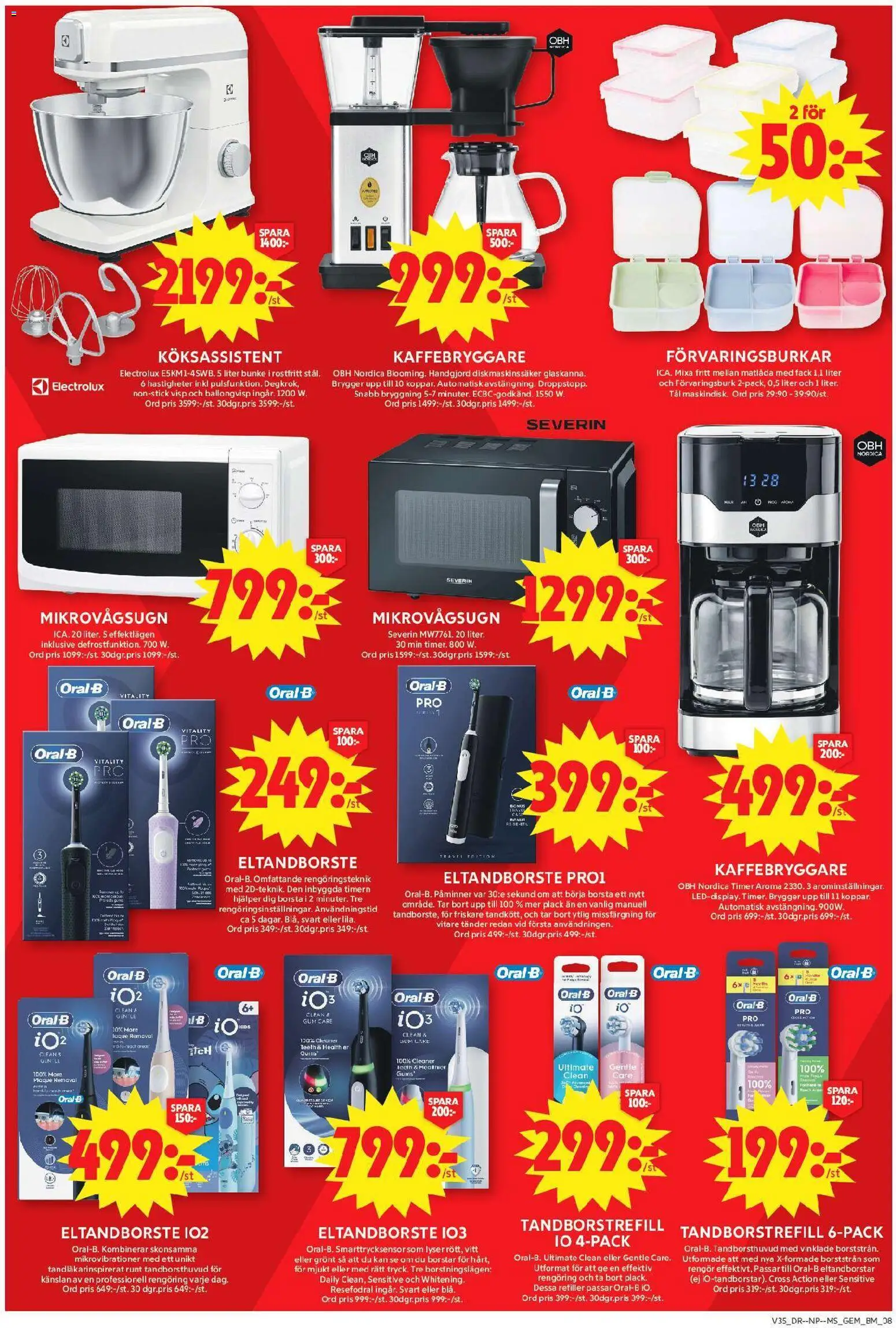 ICA Maxi reklamblad aktuell från 24/08/2026 | Sida: 11 | Produkter: Kaffebryggare, Borsta, Matlåda, Mikrovågsugn