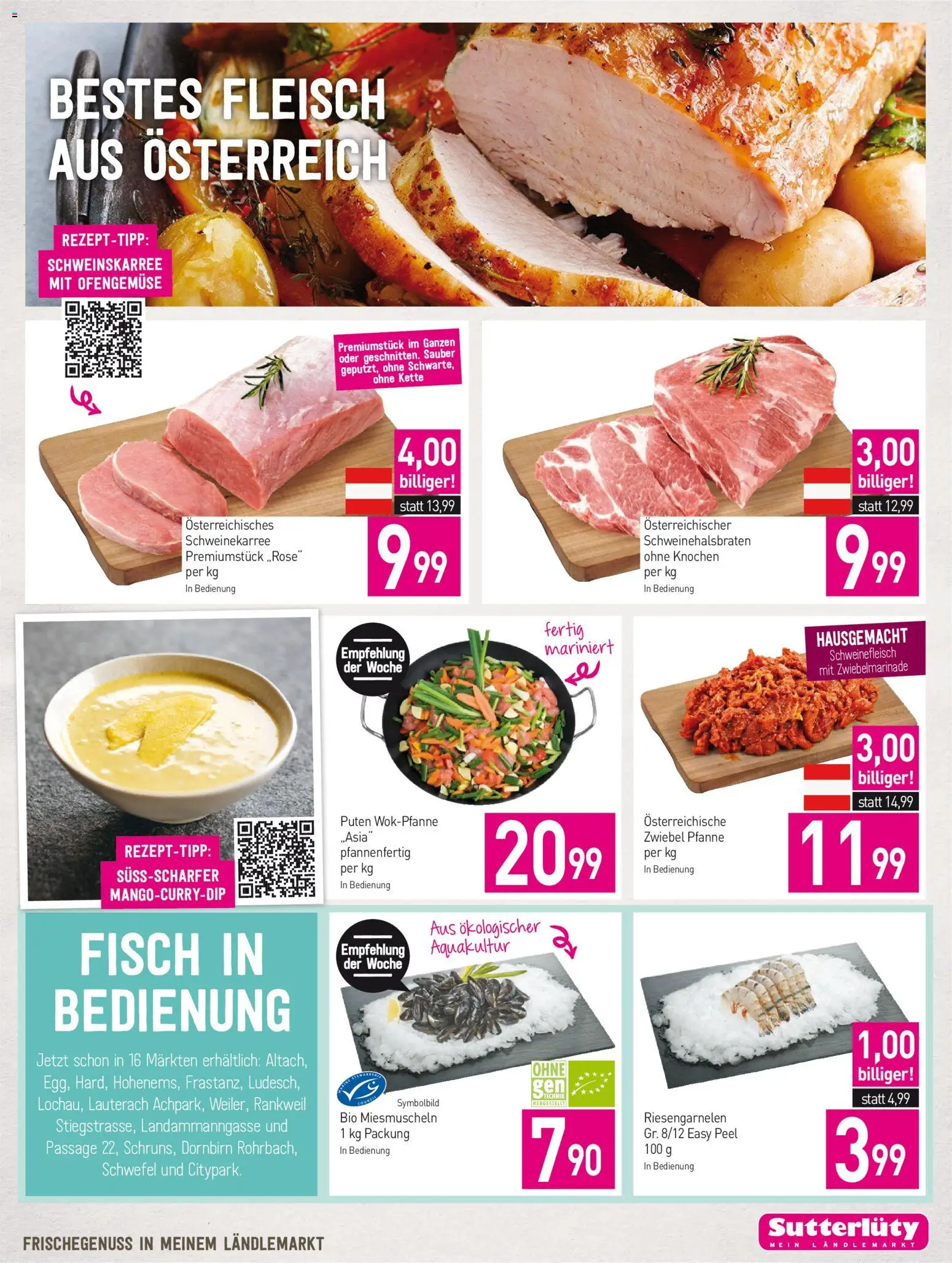 Sutterlüty Flugblatt gültig ab 08.10.2026 | Seite: 11 | Produkte: Schweinefleisch, Fisch