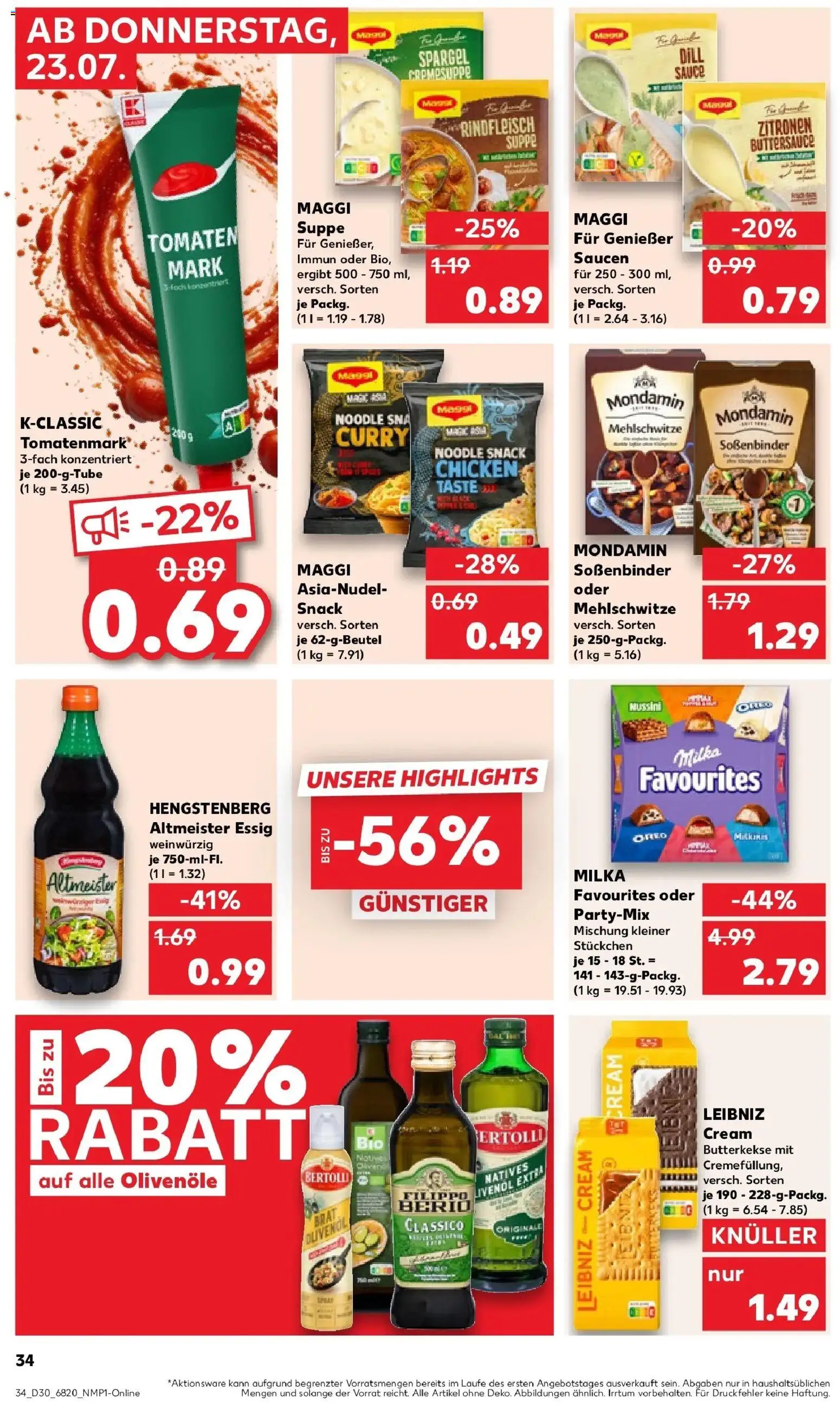 Kaufland Prospekt Zimmern Ob Rottweil – gültig ab 23.07.2026 | Seite: 34