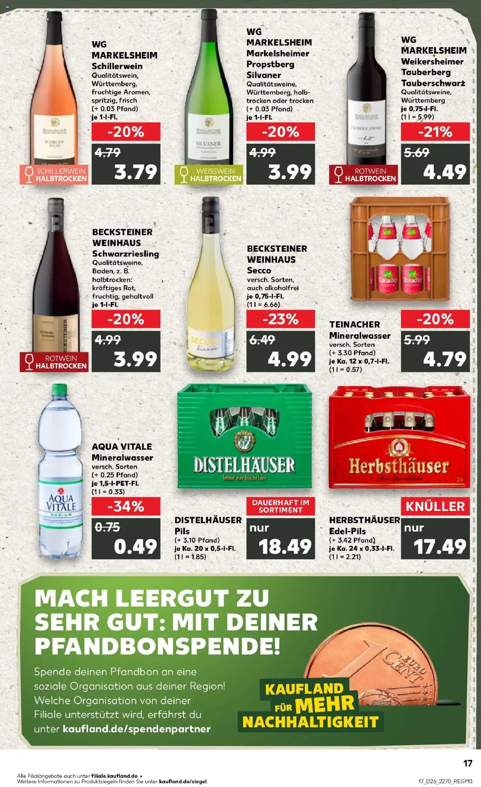 Kaufland Prospekt Igersheim – gültig ab 15.06.2026 | Seite: 2 | Produkte: Weißwein, Rotwein, Pils, Mineralwasser