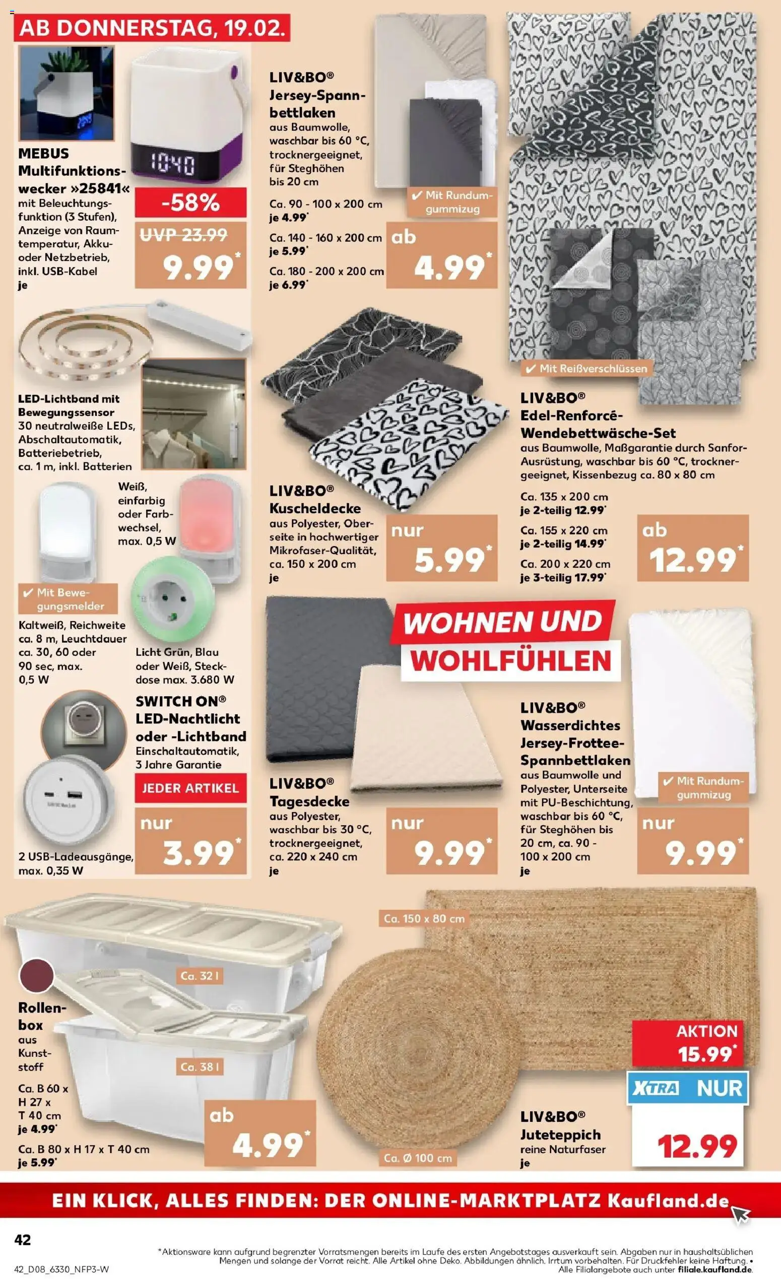 Kaufland prospekt Eschwege	 – gültig ab 19.02.2026 | Seite: 50 | Produkte: Trockner, Batterien, Box, Tagesdecke