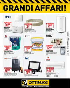 Anteprima del volantino Ottimax volantino valido a partire dal 21.05.2026 | Pagina: 5 | Prodotti: Monitor, Scaldabagno, Tubo, Condizionatore
