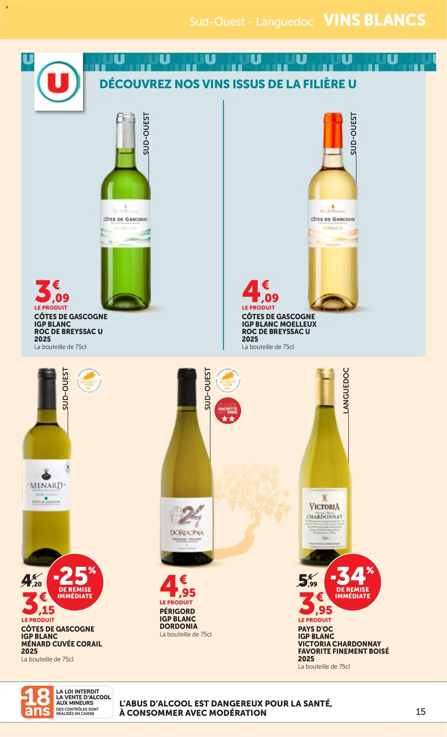 {H1} | Page: 15 | Produits: Blanc moelleux, Bouteille