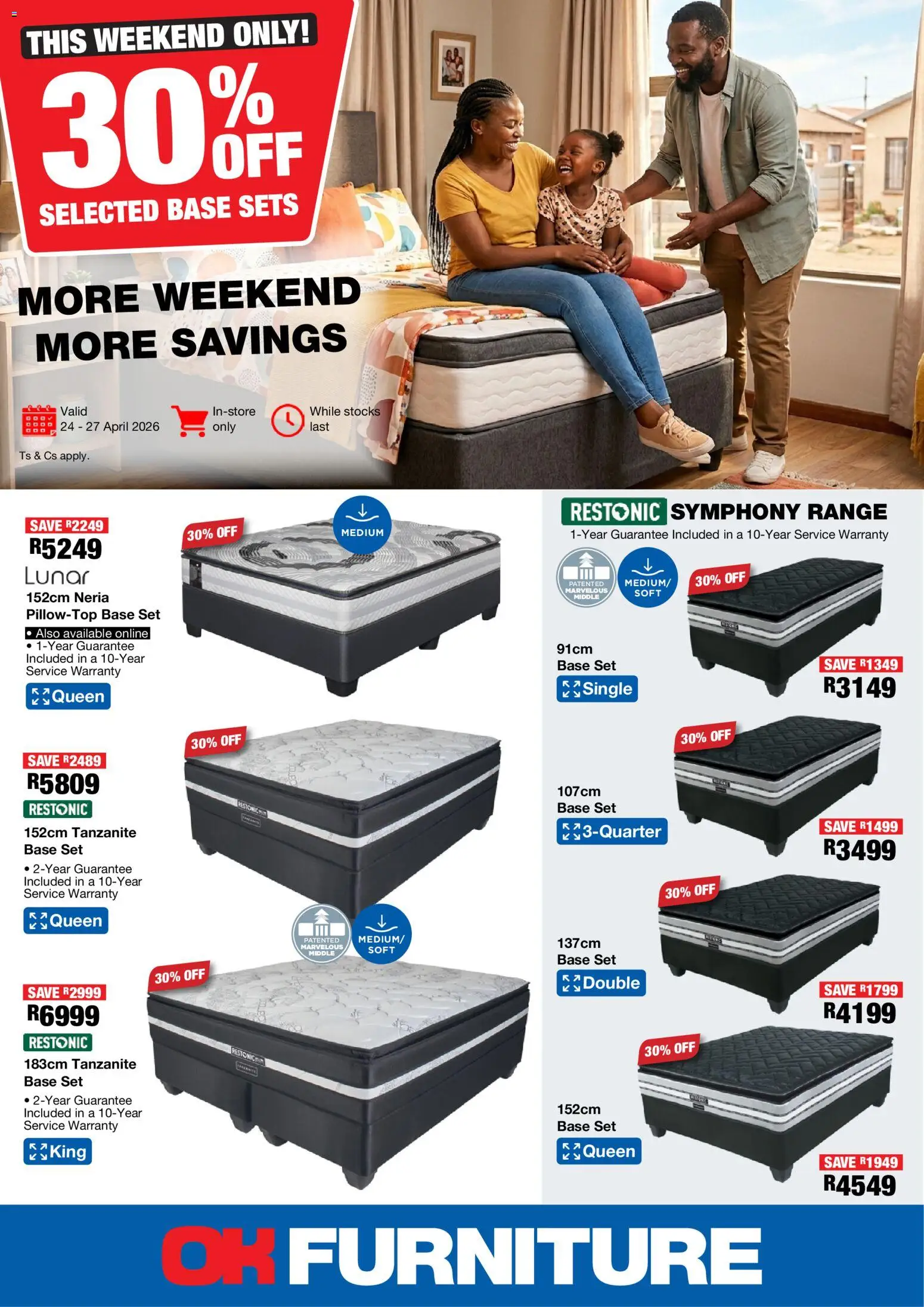 OK Furniture - Long Weekend Savings (24/04/2026 - 27/04/2026) Online