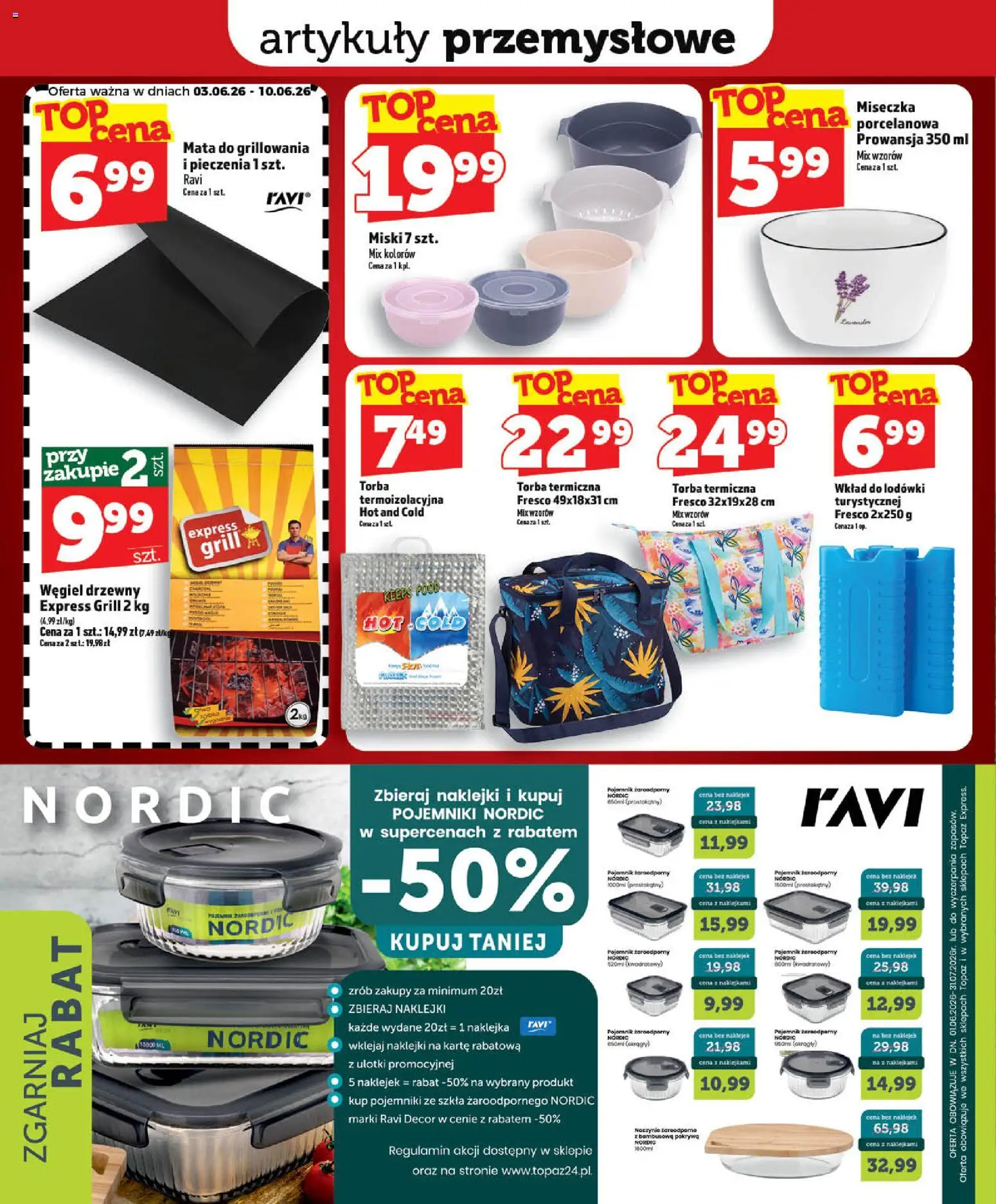 Topaz gazetka - Ceny małe na stałe od 03.06.2026 | Strona: 82 | Produkty: Torba, Artykuły przemysłowe, Naklejki, Fresco