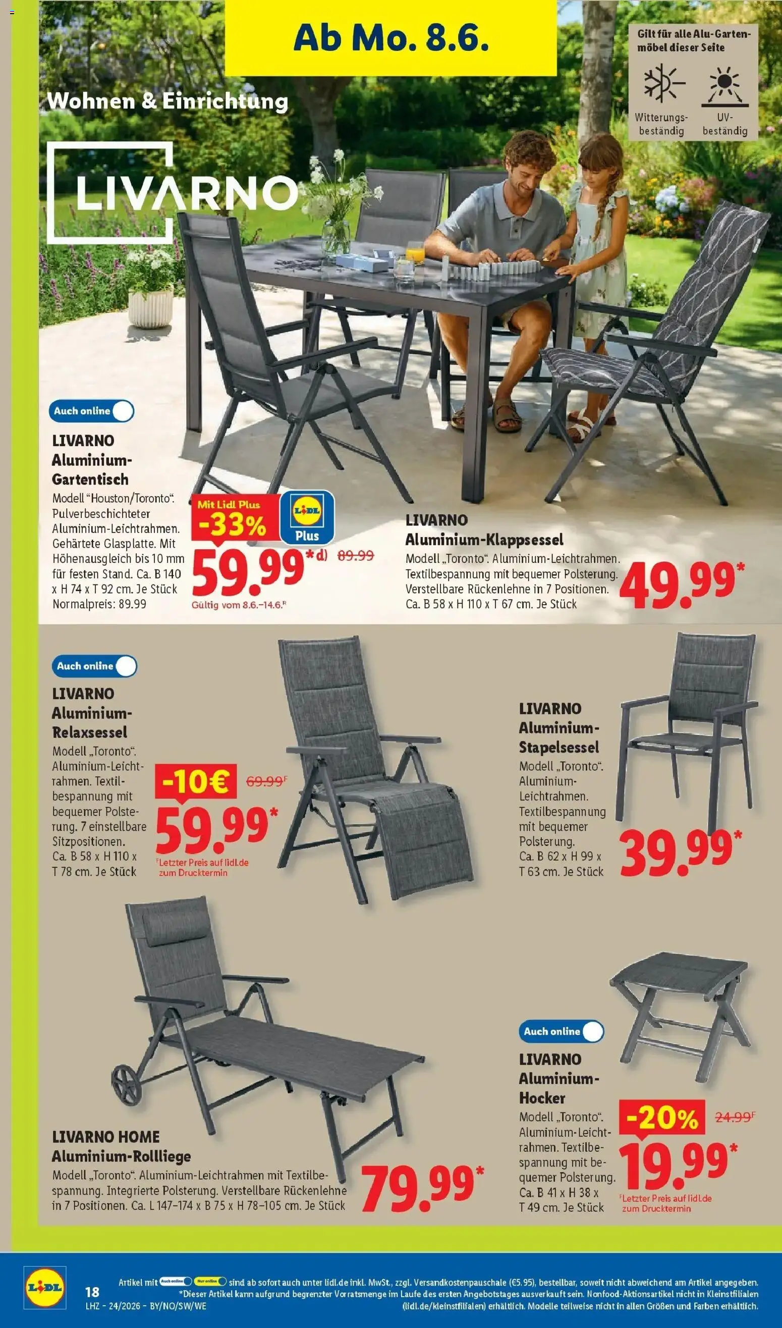 Lidl Prospekt Künzell – gültig ab 08.06.2026 | Seite: 38 | Produkte: Hocker, Relaxsessel