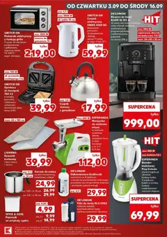 Pogląd oferty "SWITCH ON Czajnik elektryczny SWKK 3000 B2, Czajnik elektryczny, blokowana pokrywka do bezpiecznej obsługi, gotuje 1 l wody w ciągu 2 min 37 s" - ważna od 03.09.2026 | Strona: 13 | Produkty: Czajnik elektryczny, Ekspres do kawy, Zegar, Sandwich