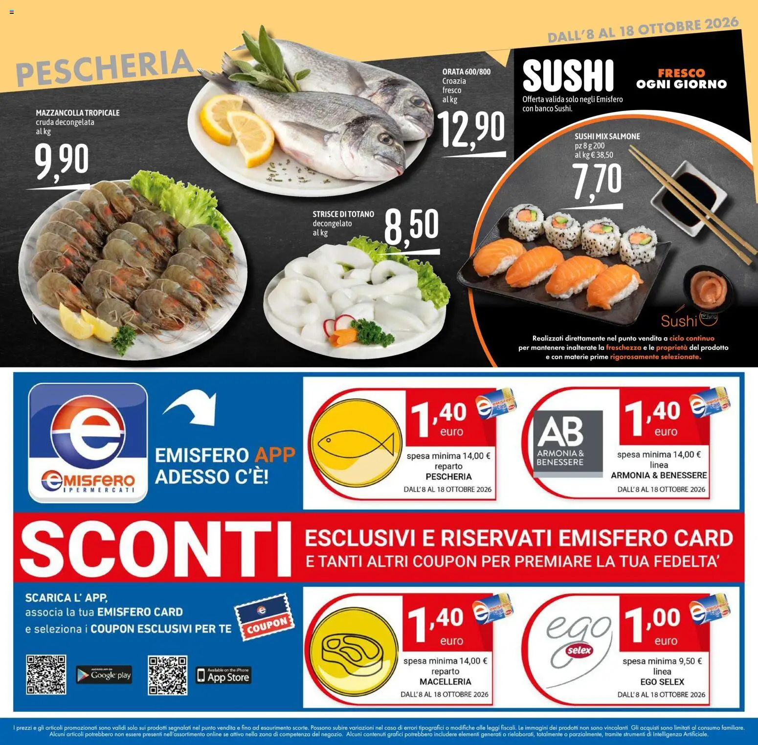 Volantino Emisfero del 08/10/2026 | Pagina: 10 | Prodotti: Strisce, Tè, Orata, The