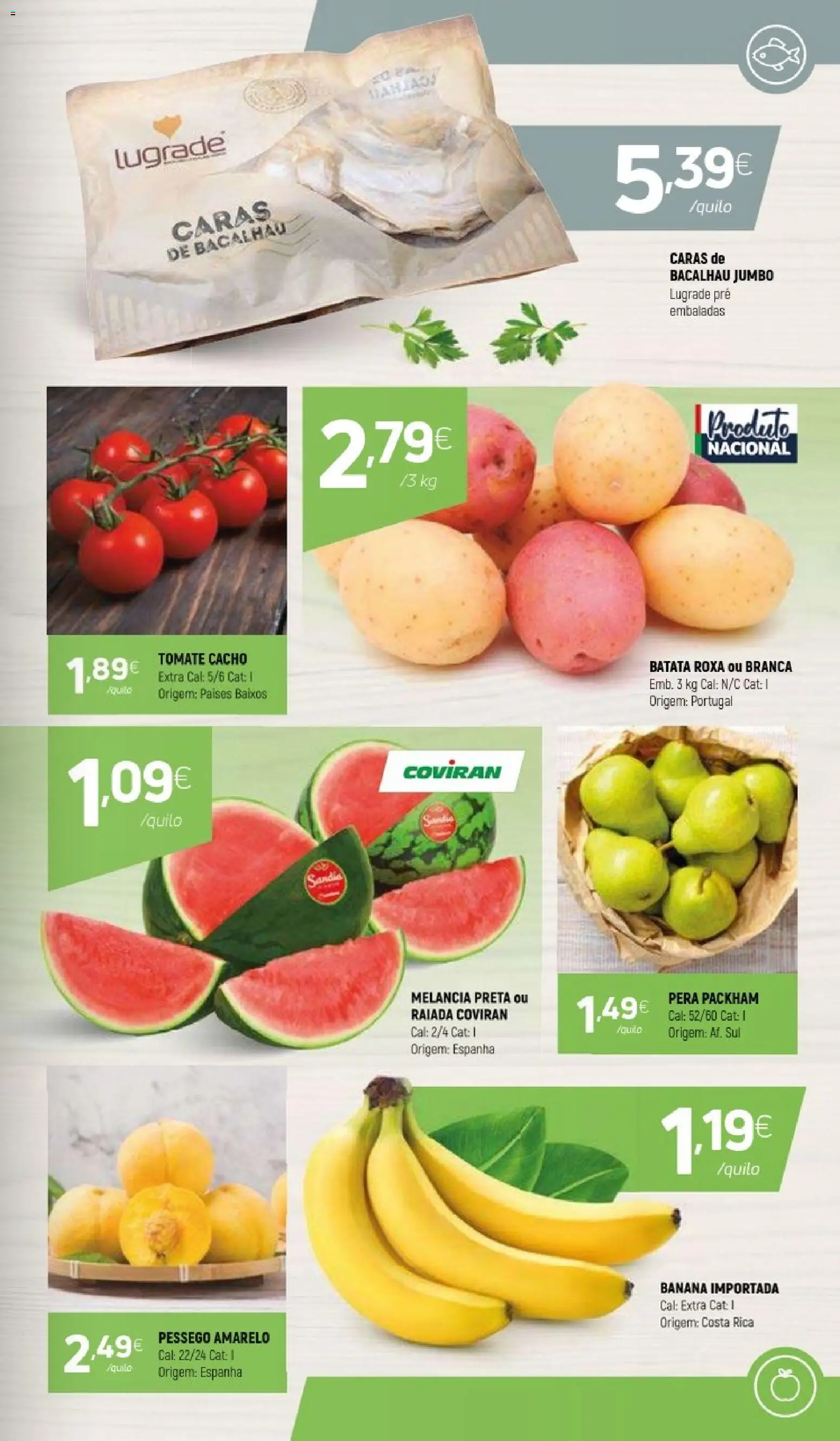 Coviran folheto │ válido de 16.06.2026 | Página: 3 | Produtos: Batata, Banana, Tomate, Melancia