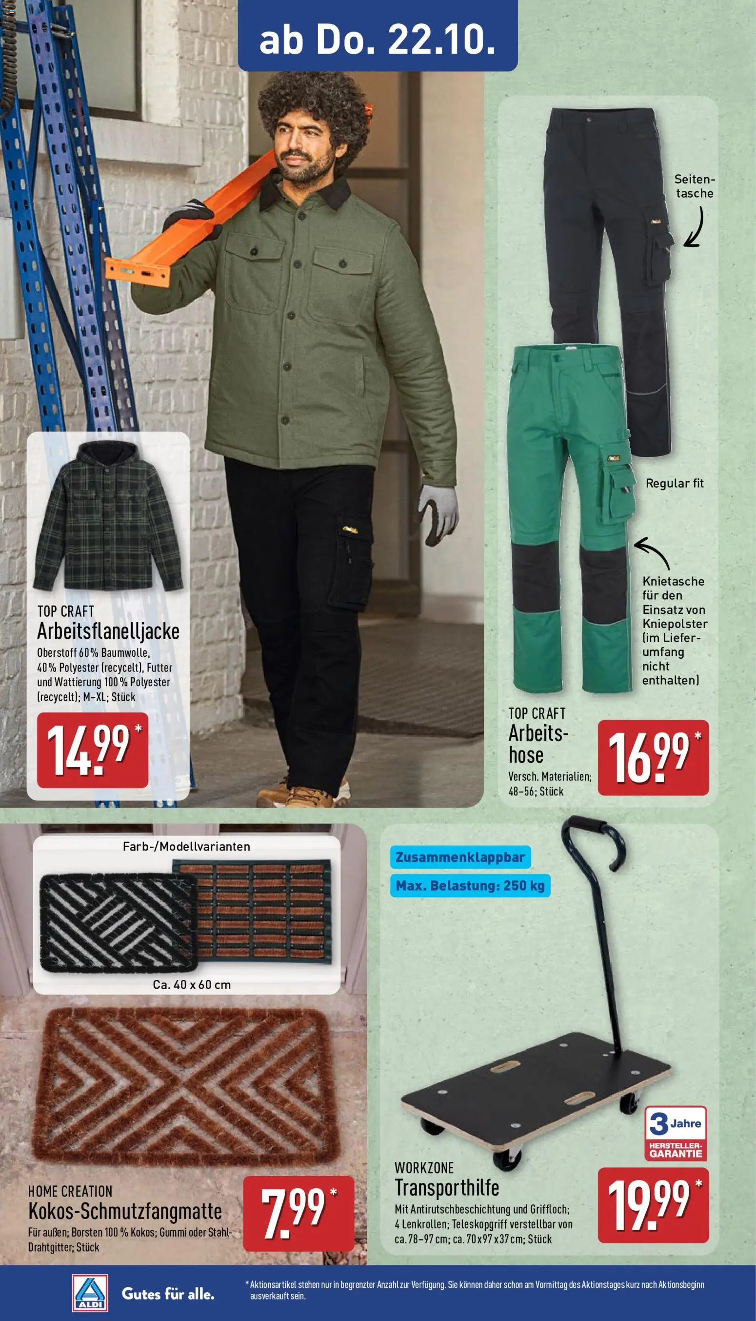 Aldi Prospekt – gültig ab 19.10.2026 | Seite: 11 | Produkte: Top, Tasche, Hose, Home creation