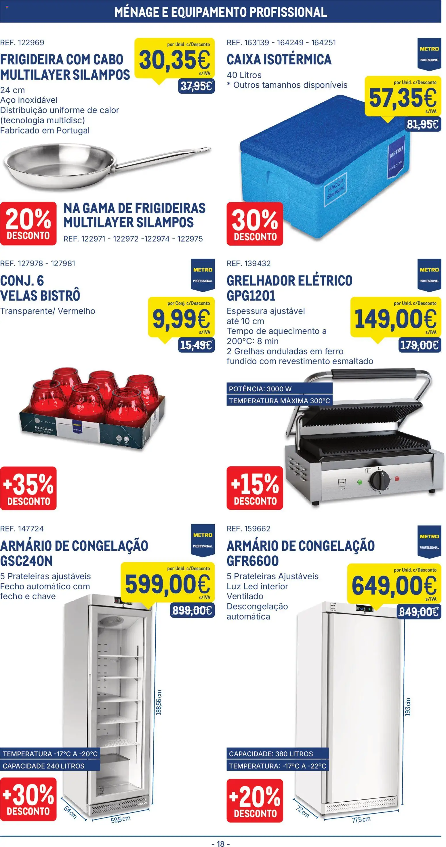Makro Folheto │ válido de 22/09/2026 | Página: 18 | Produtos: Ferro, Frigideira, Grelhador, Velas