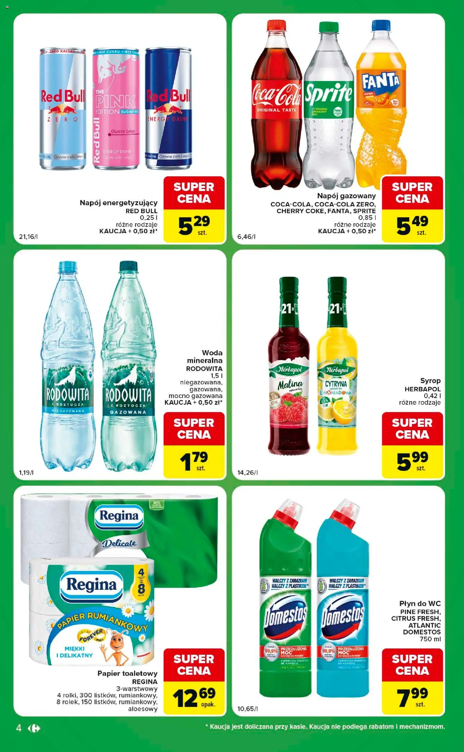 Carrefour gazetka - Express od 21.07.2026 | Strona: 4 | Produkty: Cytryna, Malina, Red bull, Woda