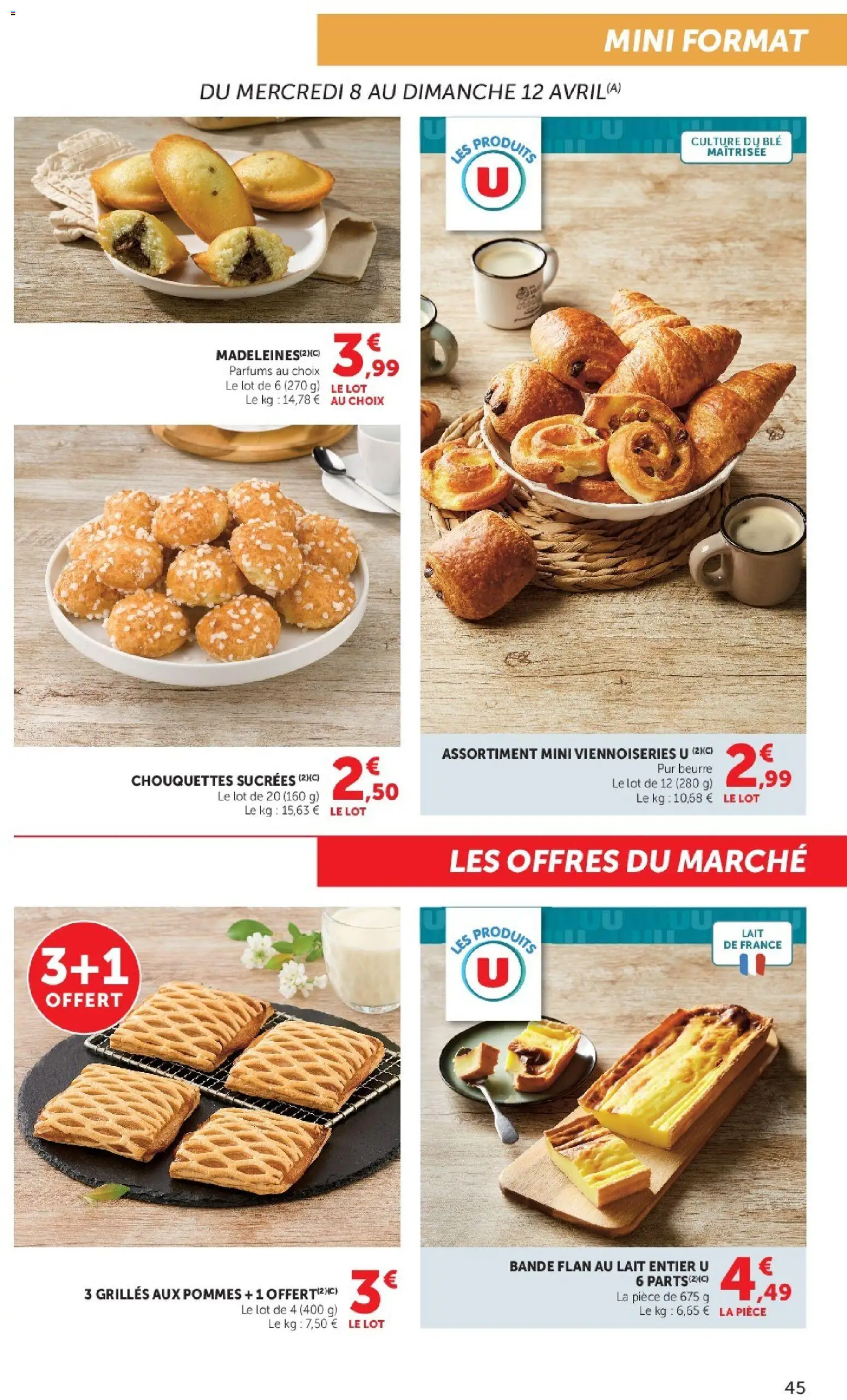 {H1} | Page: 45 | Produits: Lait entier, Viennoiseries, Lait, Pommes