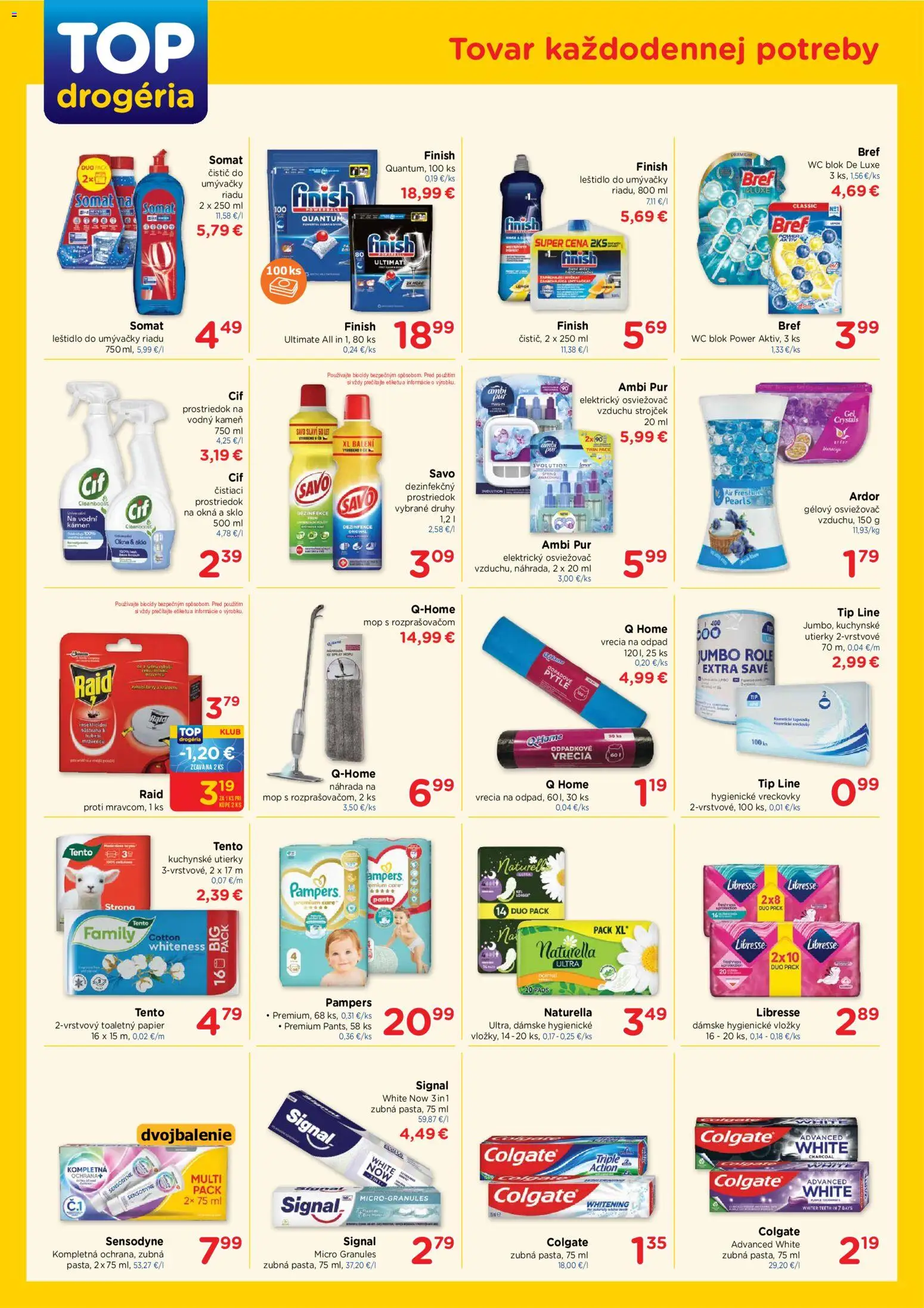 Nové TOP Drogéria akcie – leták je platný od 04.05.2026 | Strana: 2 | Produkty: Strojček, Mop, Wc, Wc blok