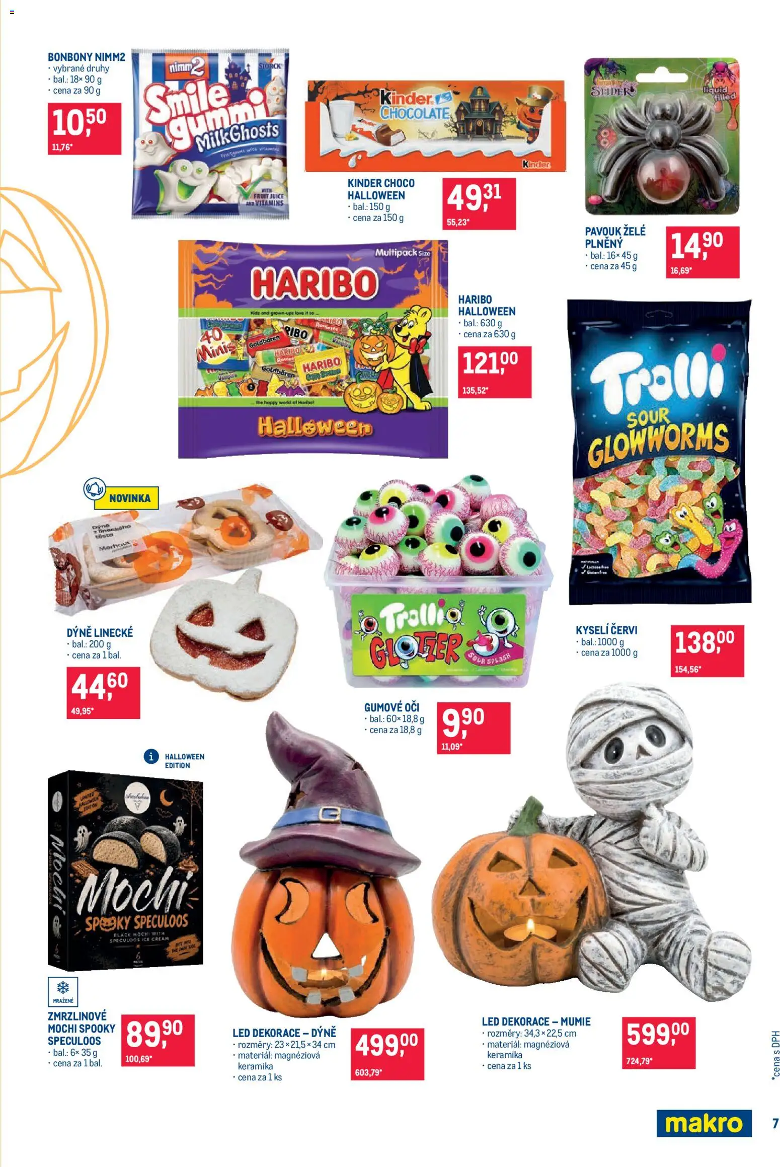 Makro leták - Pro milovníky jídla od 21.10.2026 | Strana: 7 | Produkty: Mochi, Bonbóny, Kinder, LED