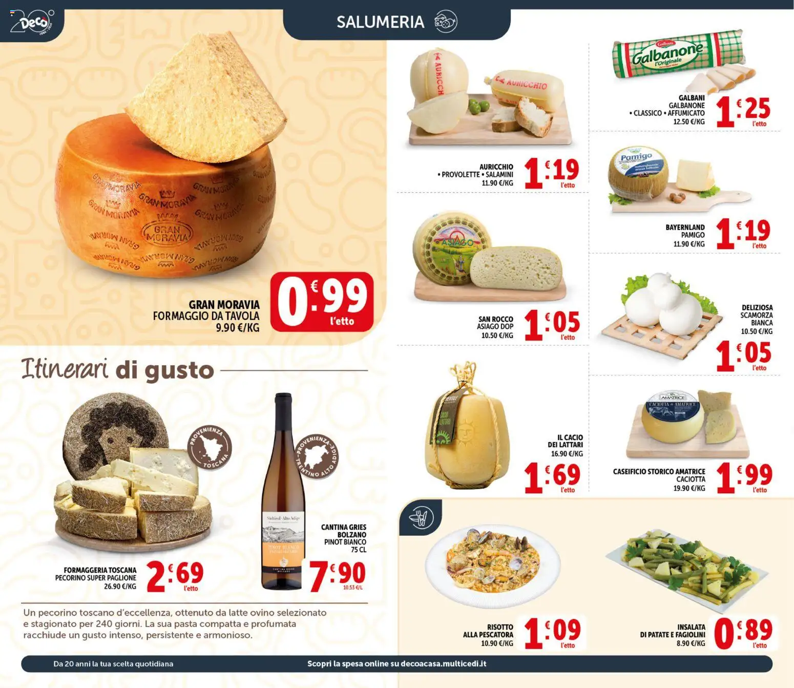 Volantino Decò del 20.05.2026 | Pagina: 2 | Prodotti: Insalata, Latte, Pasta, Ovino