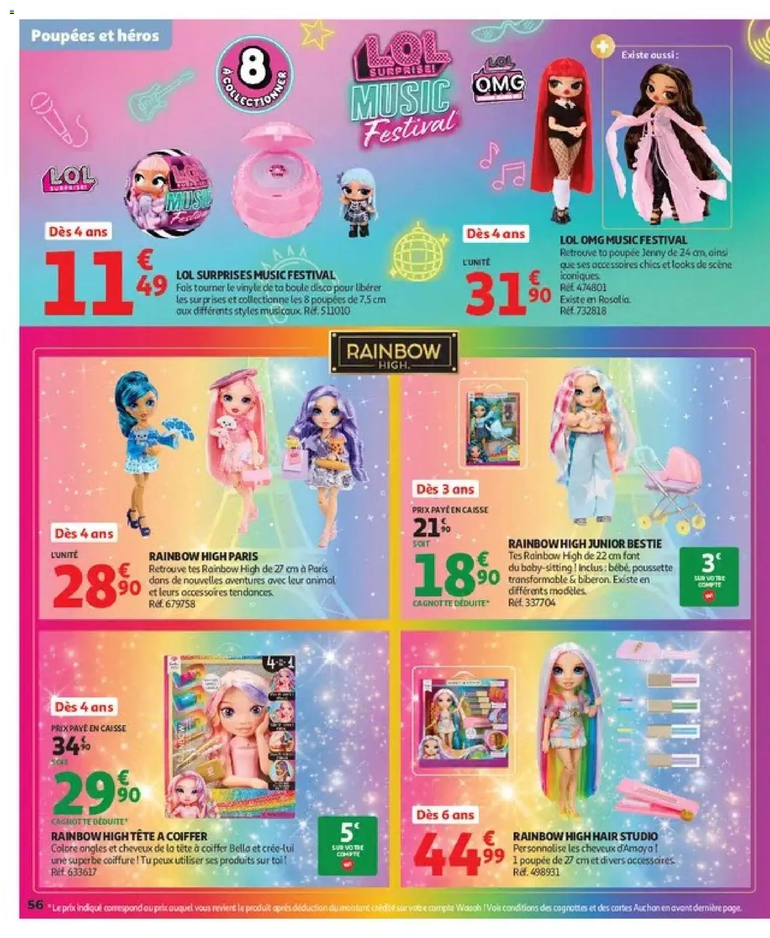 {H1} | Page: 56 | Produits: Poupée, Tête à coiffer, Prises