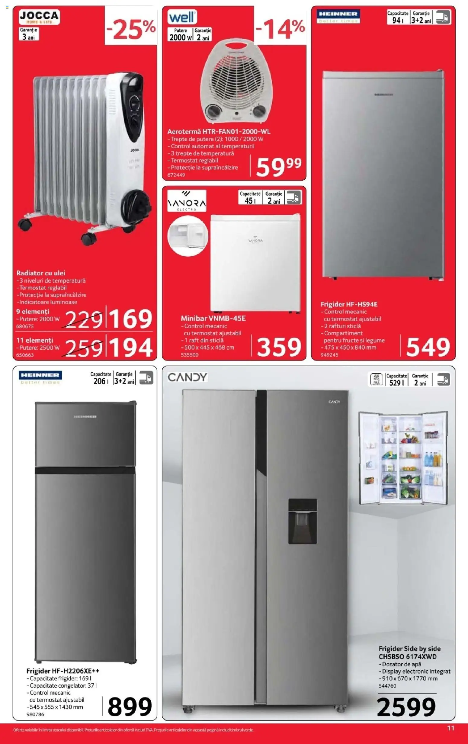 Noul catalog Selgros – valabil de la 16.10.2026 | Pagină: 11 | Produse: Frigider, Apă, Legume, Fructe